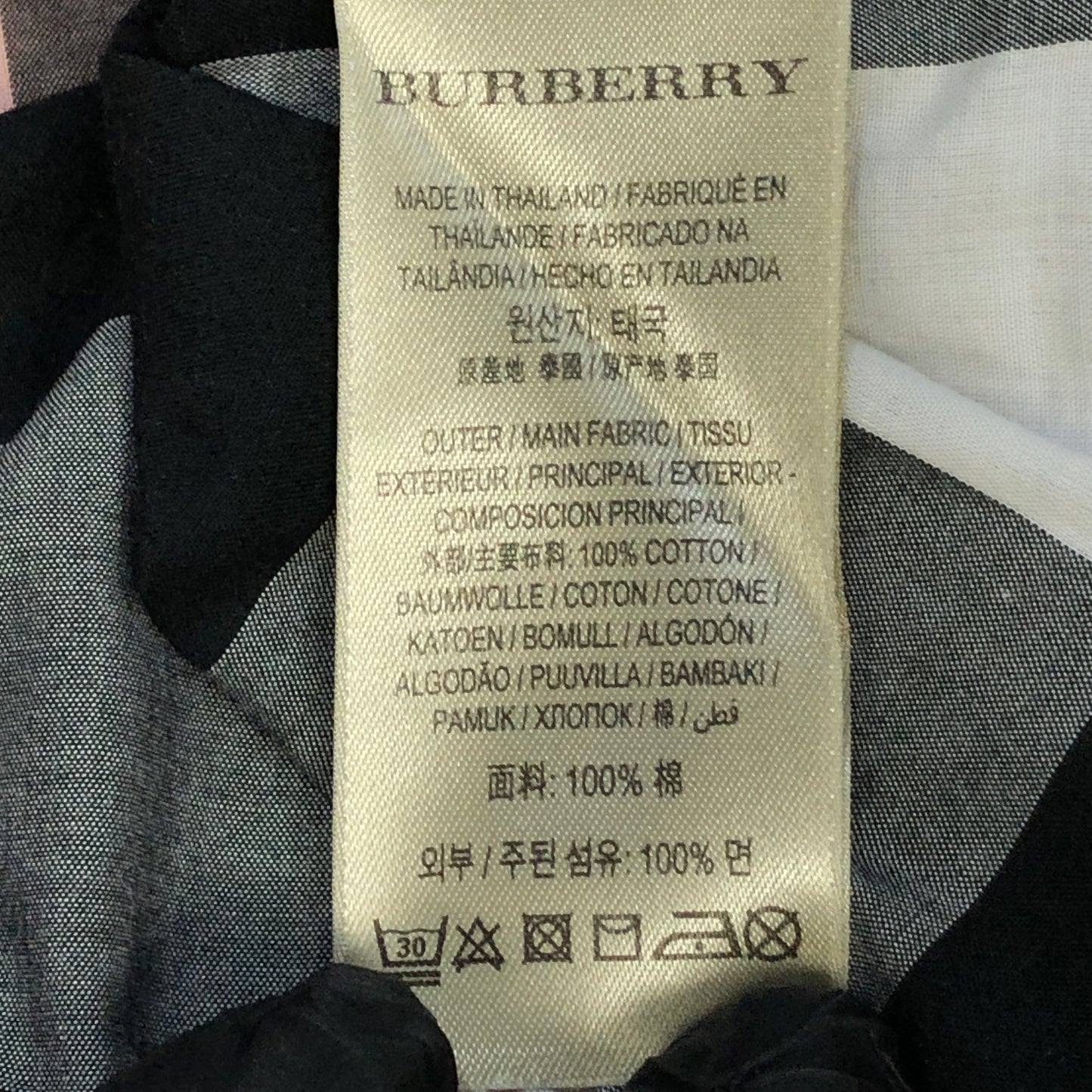Burberry Mist Pink Vintage Check Long Sleeve Shirt Size 6