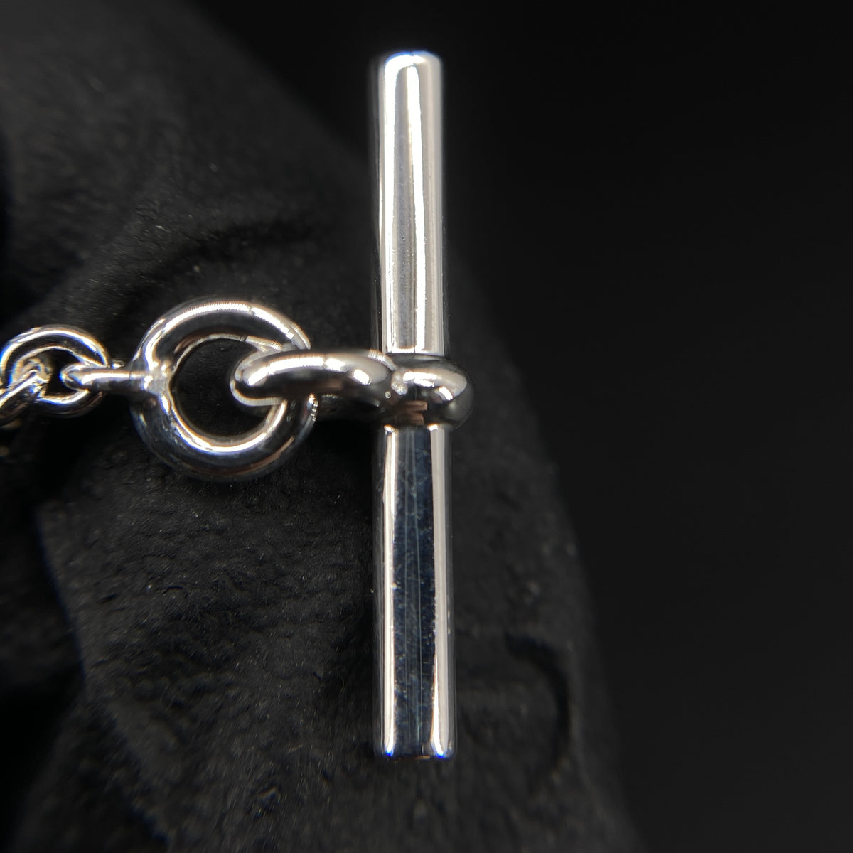 Hermes Silver Toggle Necklace Chaine d'Ancre Pendant