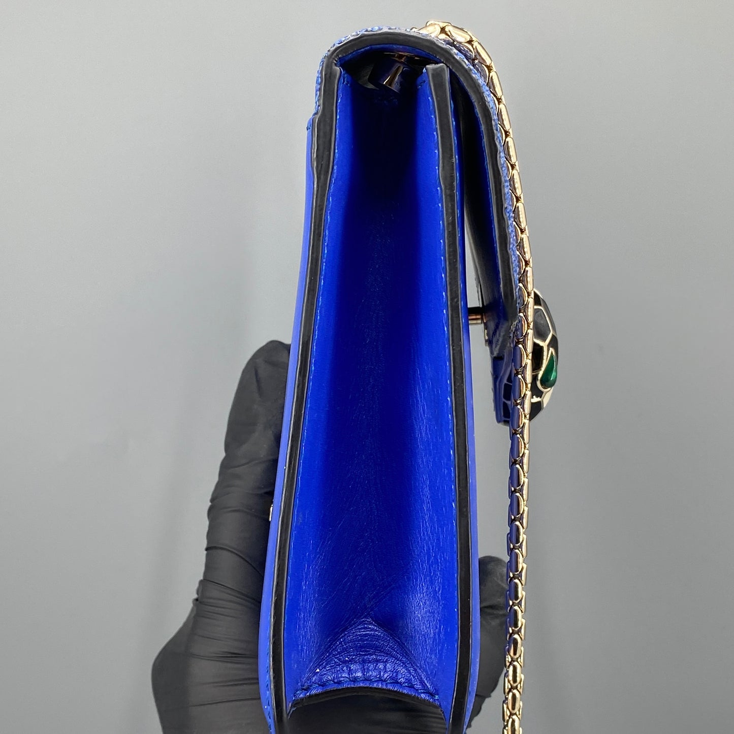 Bvlgari Royal Blue Serpenti Forever Flap Crossbody Bag