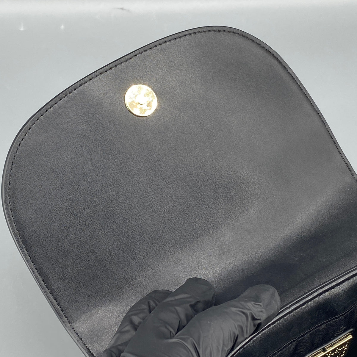 Versace Jeans Couture black saddle shoulder bag
