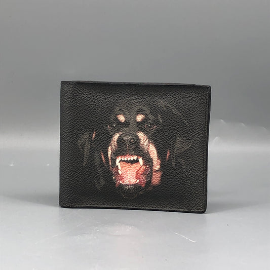 Givenchy Rottweiler Print Bifold Wallet Black