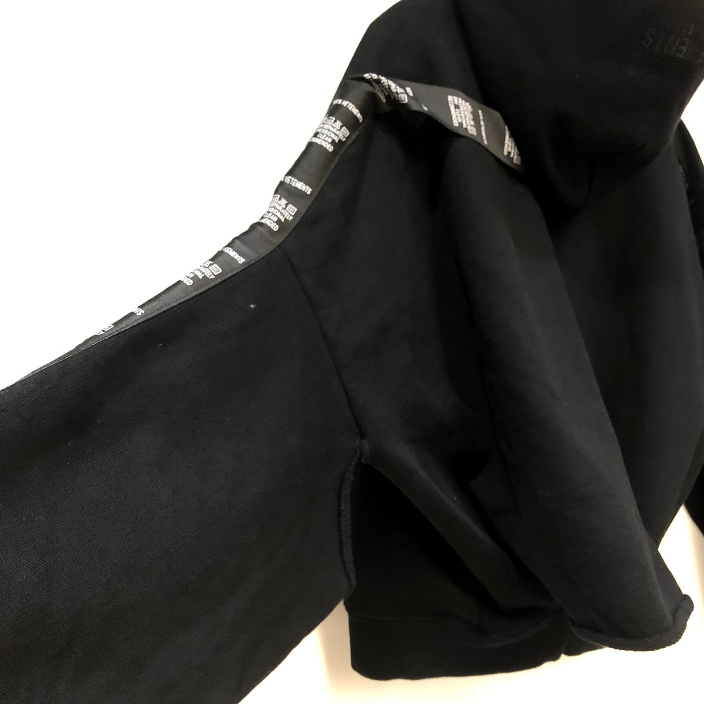 Vetements Black Logo Tape Hoodie & Track Pants Set