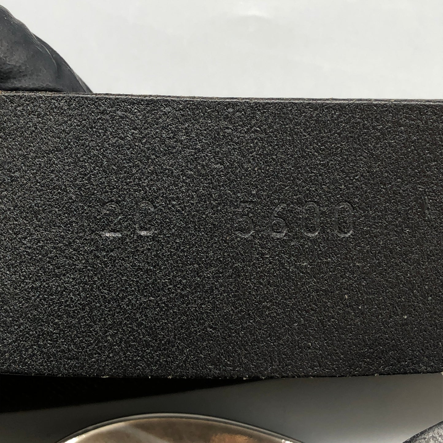 Prada Black Leather Oval Logo Buckle Belt 90cm