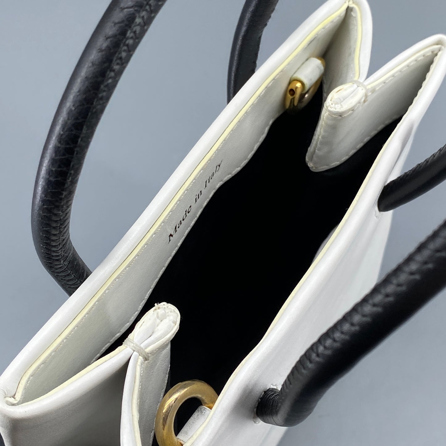 Moschino White Logo Mini Tote Crossbody Bag