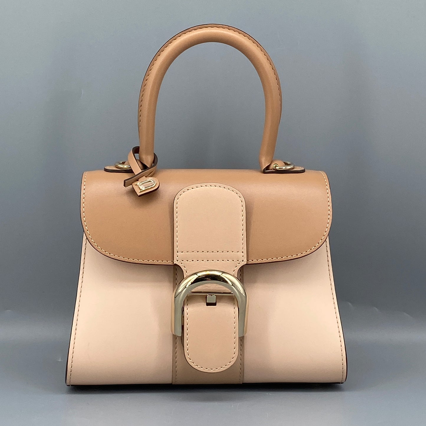 Delvaux Brilliant Nude Smooth Leather Top Handle Bag