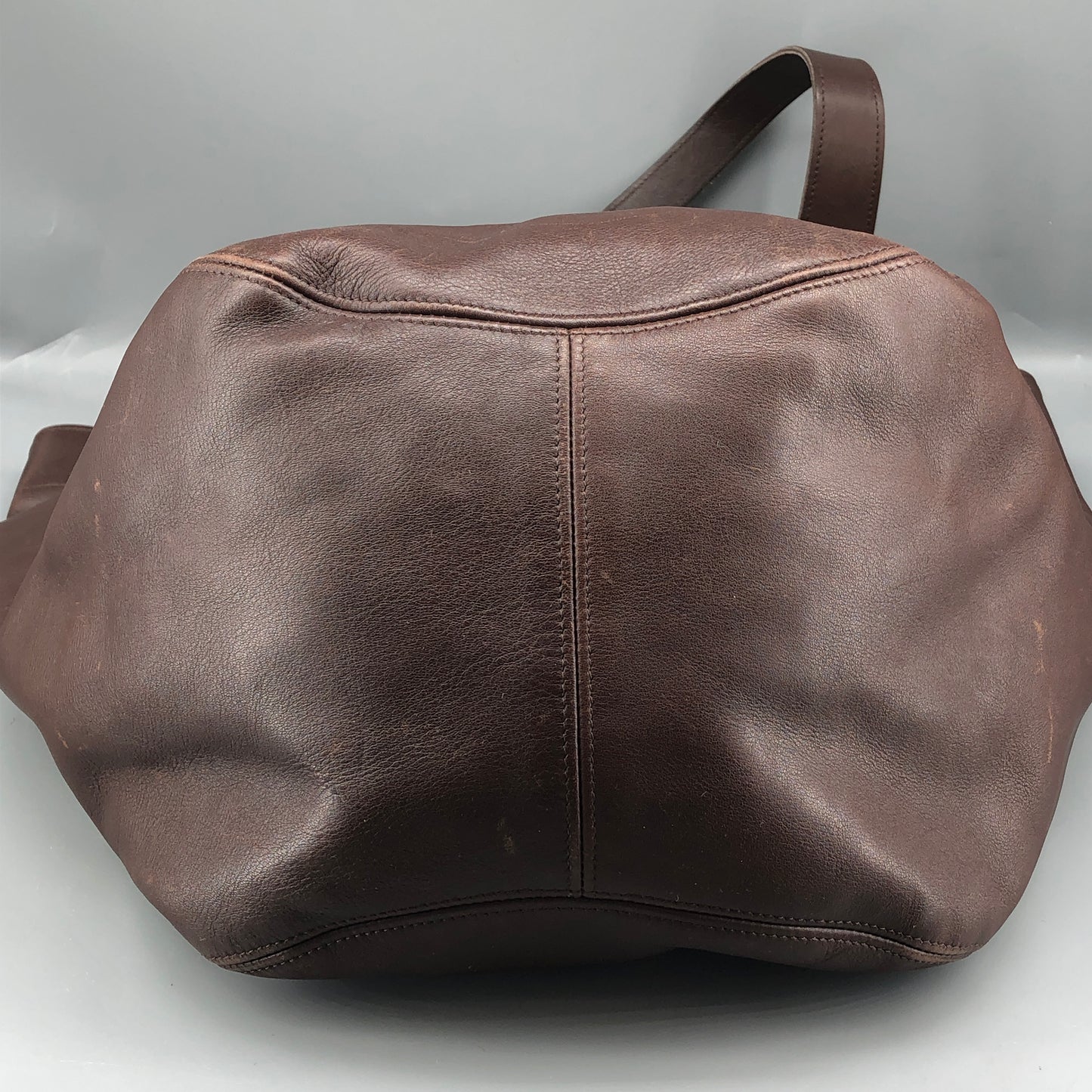 Coach Vintage Leather Tote Bag Dark Brown