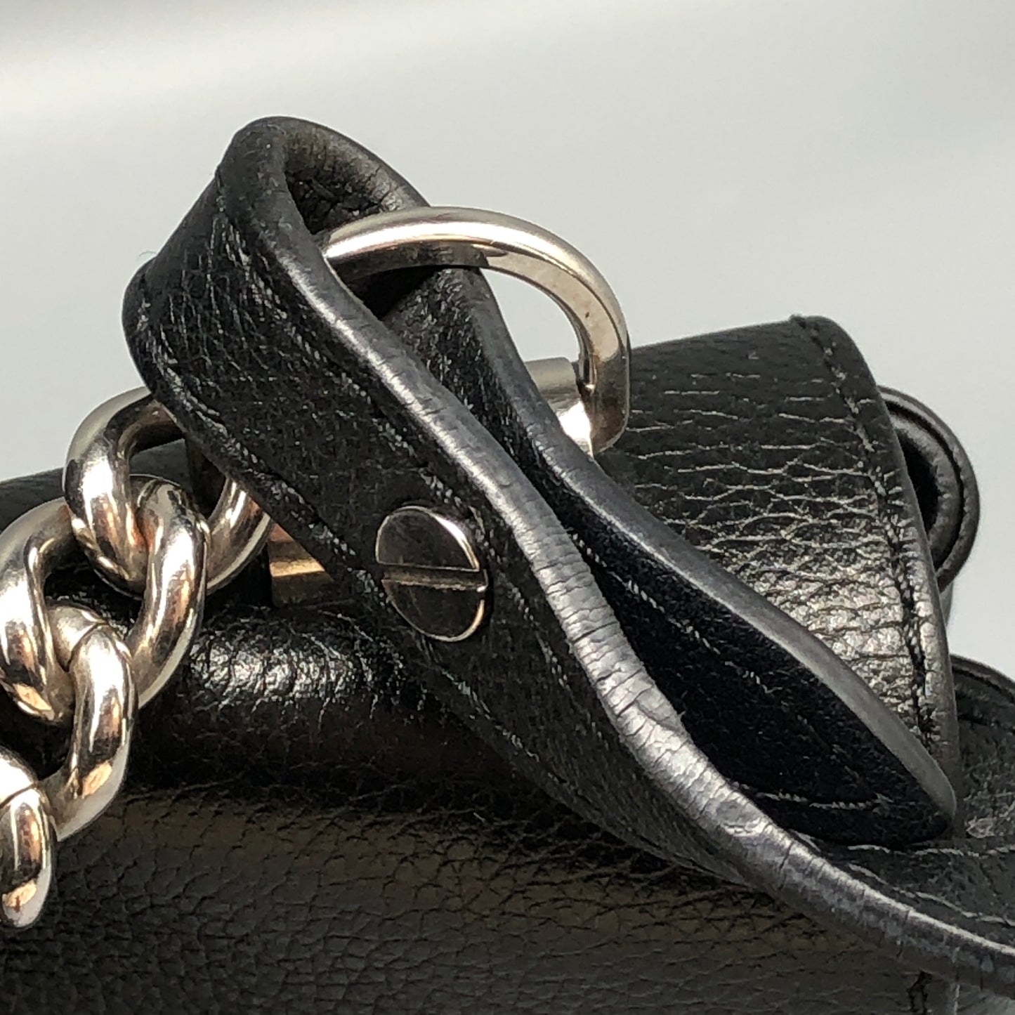 Louis Vuitton Calfskin Lockme II Chain Bag Black