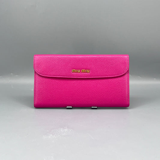 Miu Miu Hot Pink Long Wallet