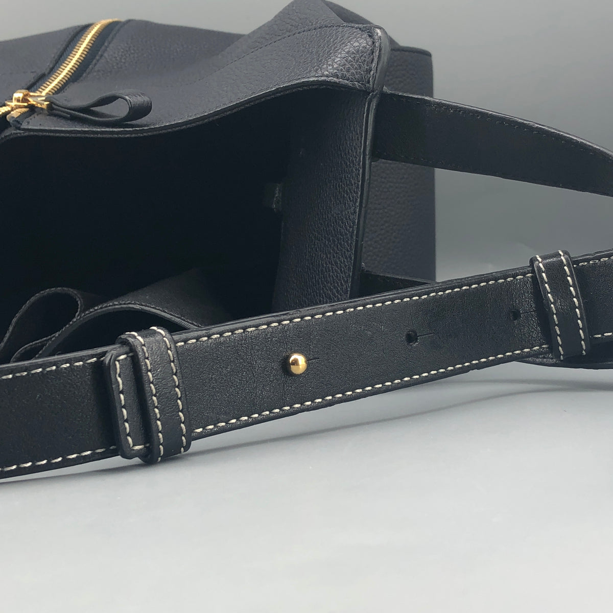 Loewe  Dark Blue Hammock Grained Leather Shoulder Bag