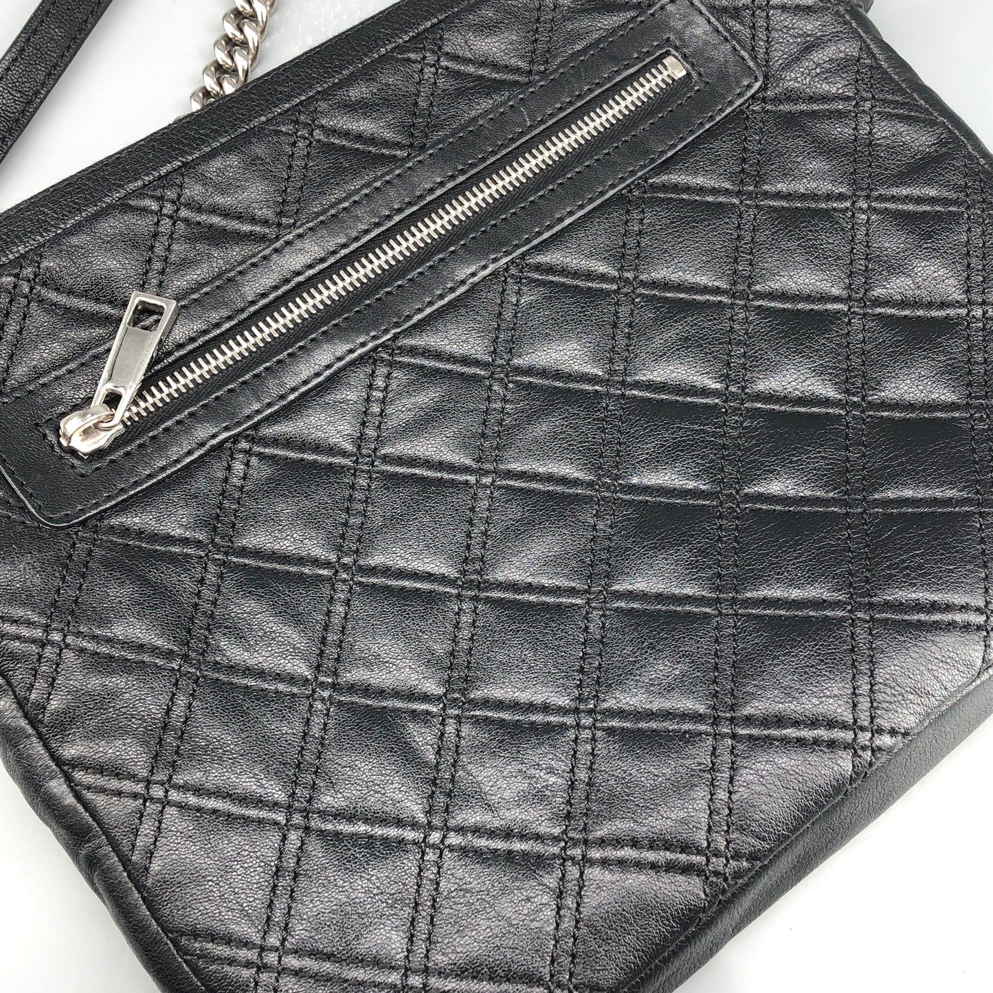 Marc Jacobs Quilted Leather Chain Crossbody Bag Black