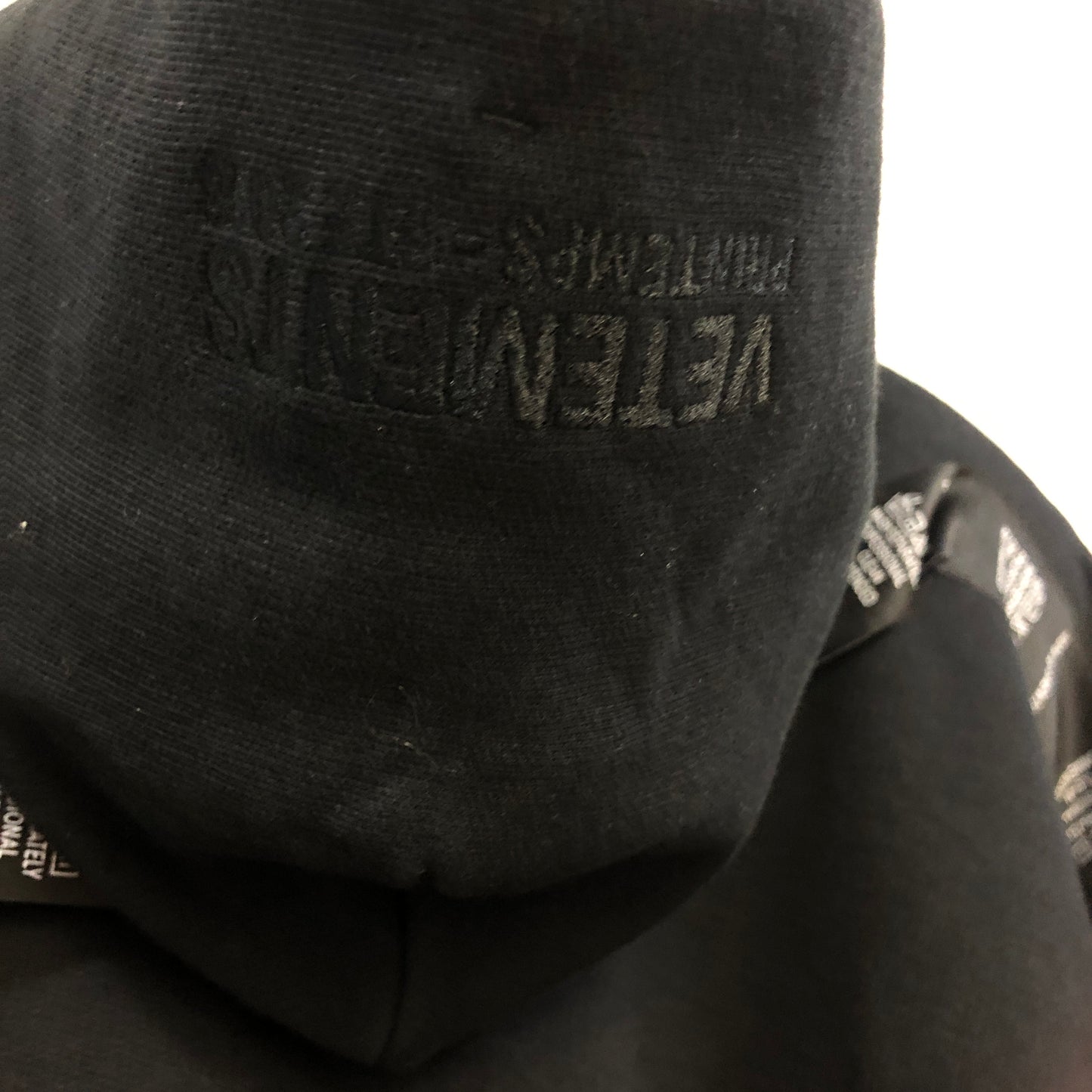 Vetements Black Logo Tape Hoodie & Track Pants Set