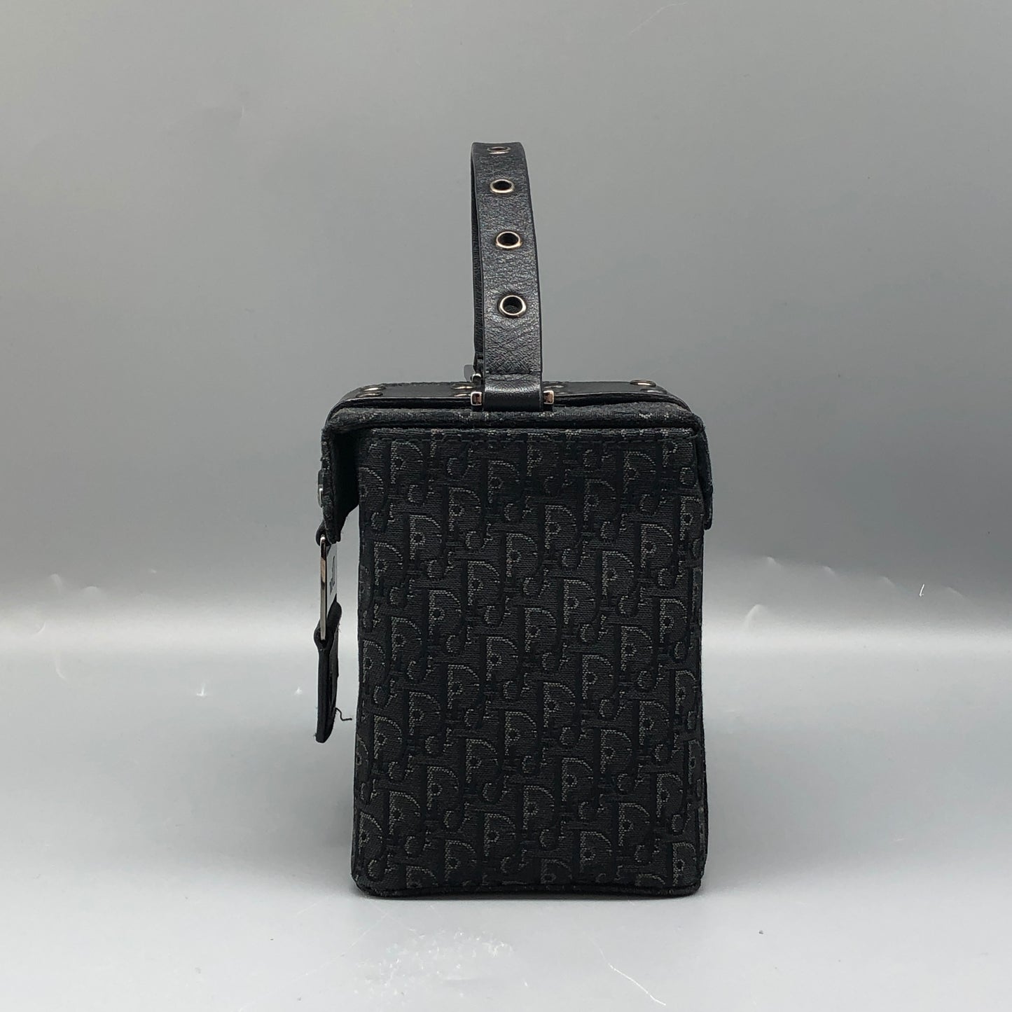 Christian Dior Black Oblique Canvas Box Bag