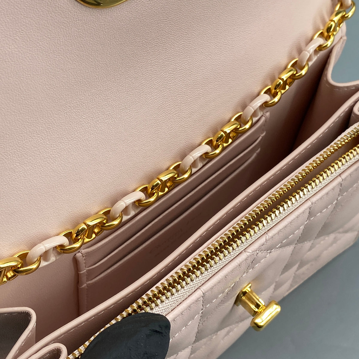 Christian Dior Miss Caro Mini Bag Powder Pink Lambskin