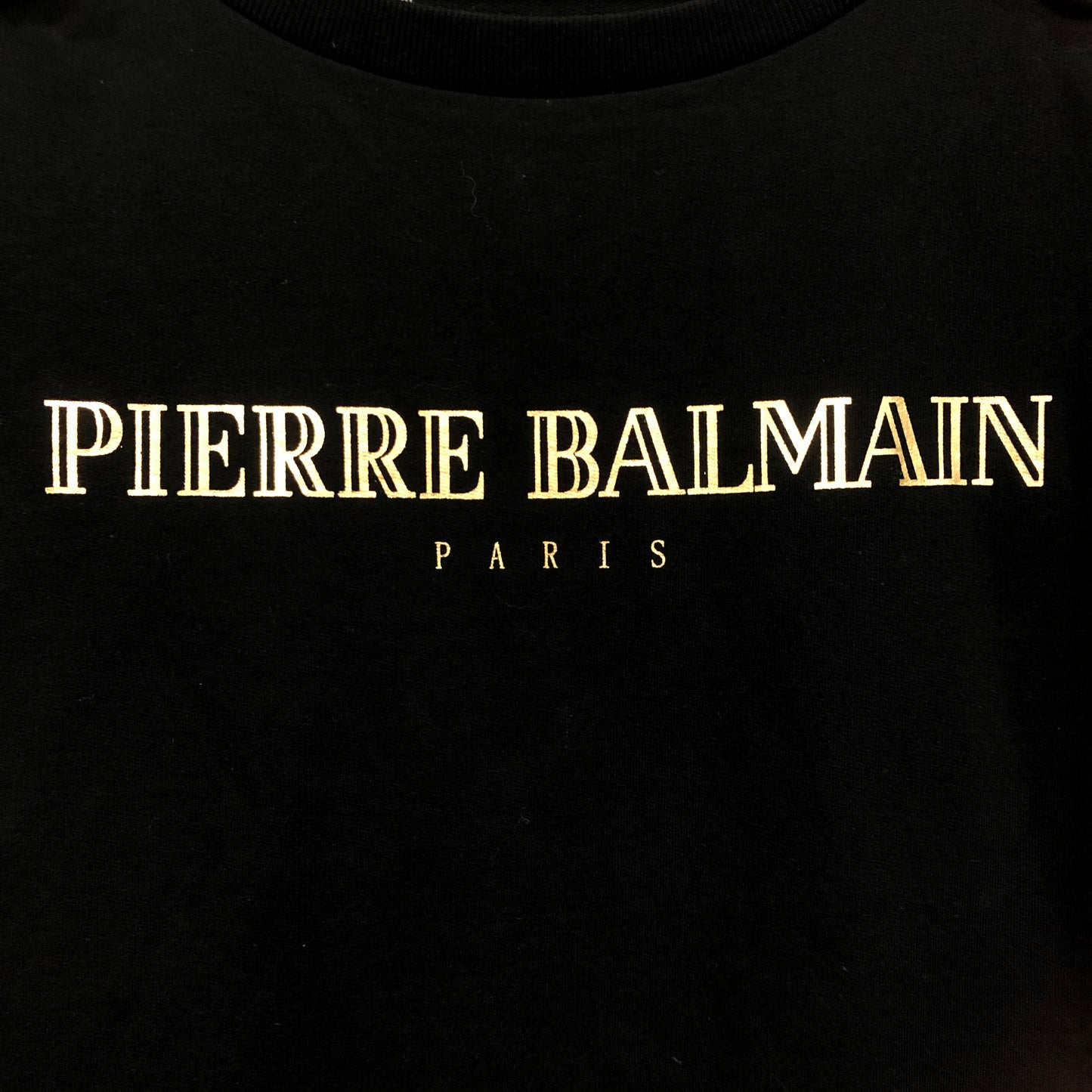 Pierre Balmain Logo Sweatshirt Size 40 Black/Gold