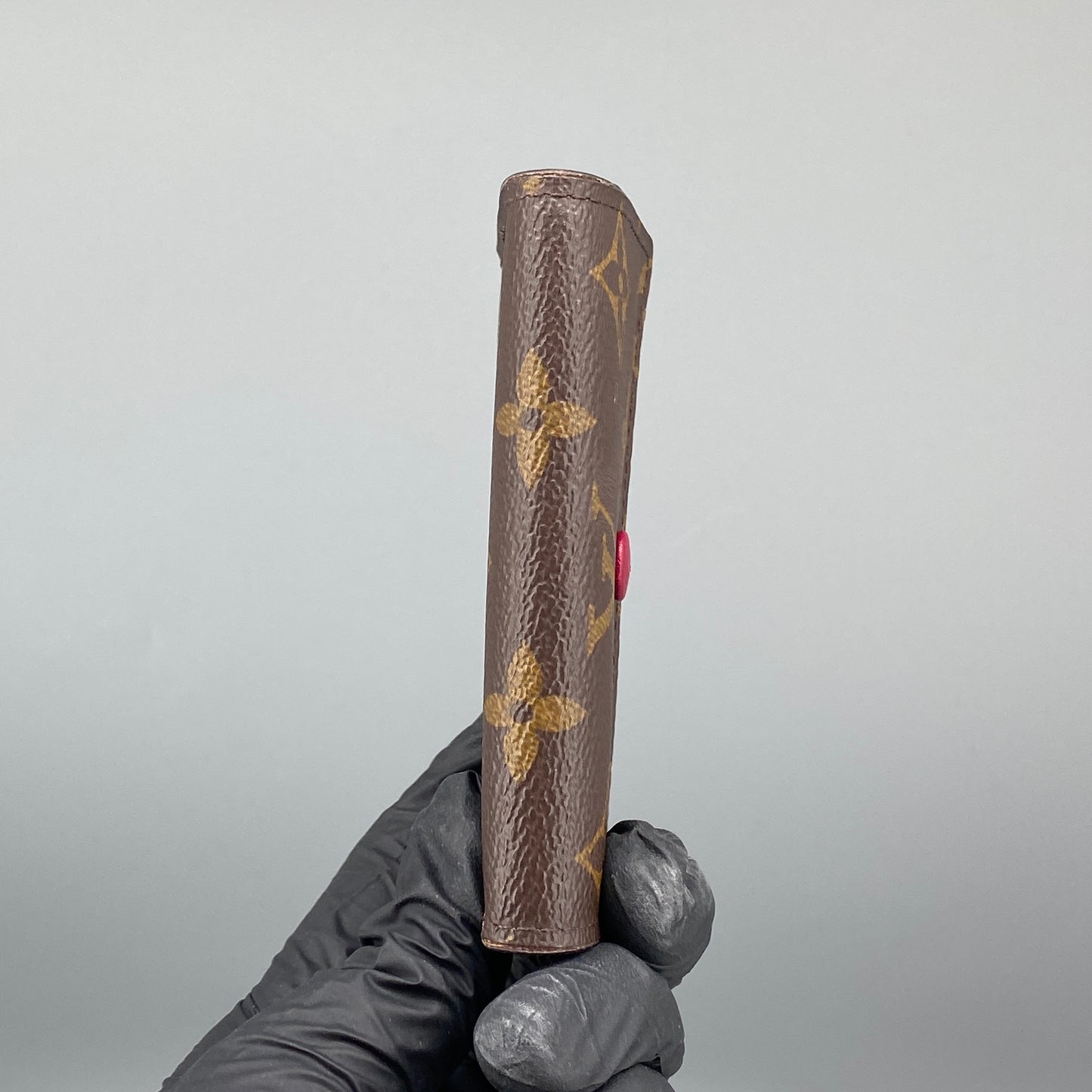 LV Monogram Canvas Red Snap Key Case