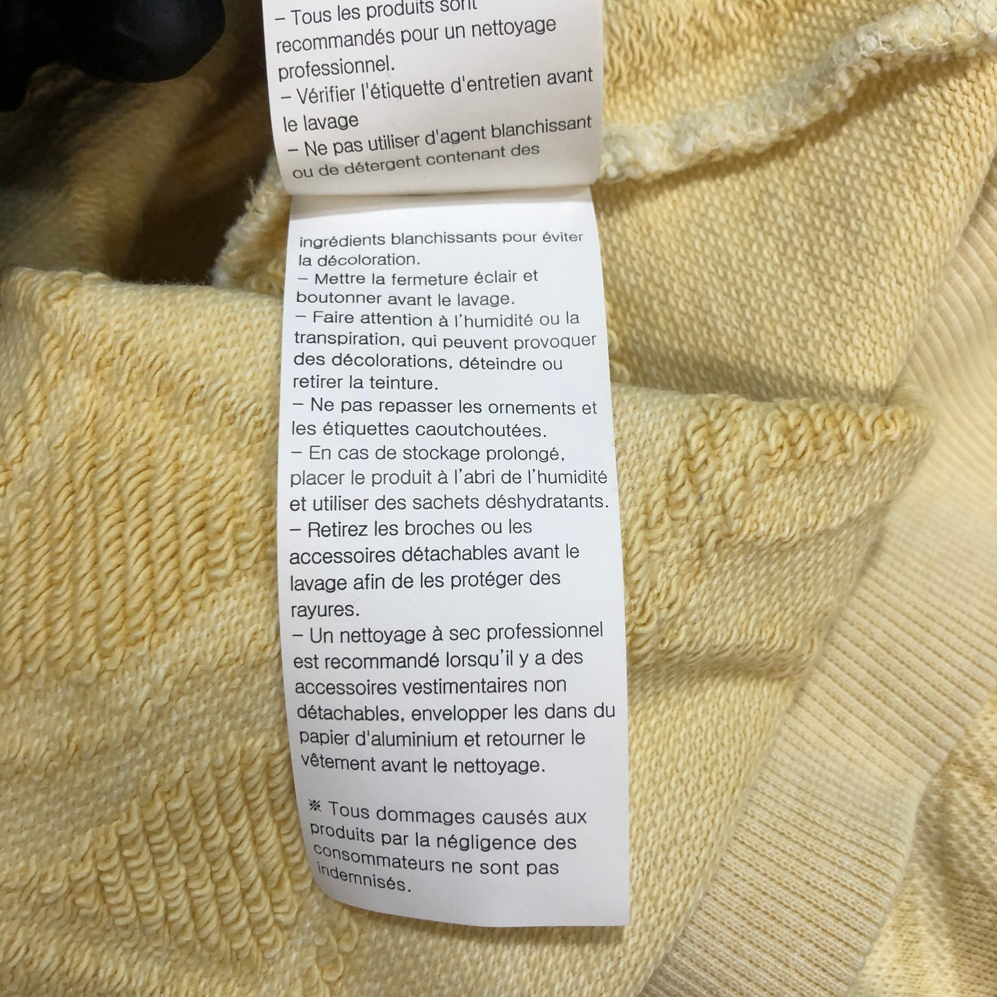 We11done Jacquard Hoodie Size L Yellow