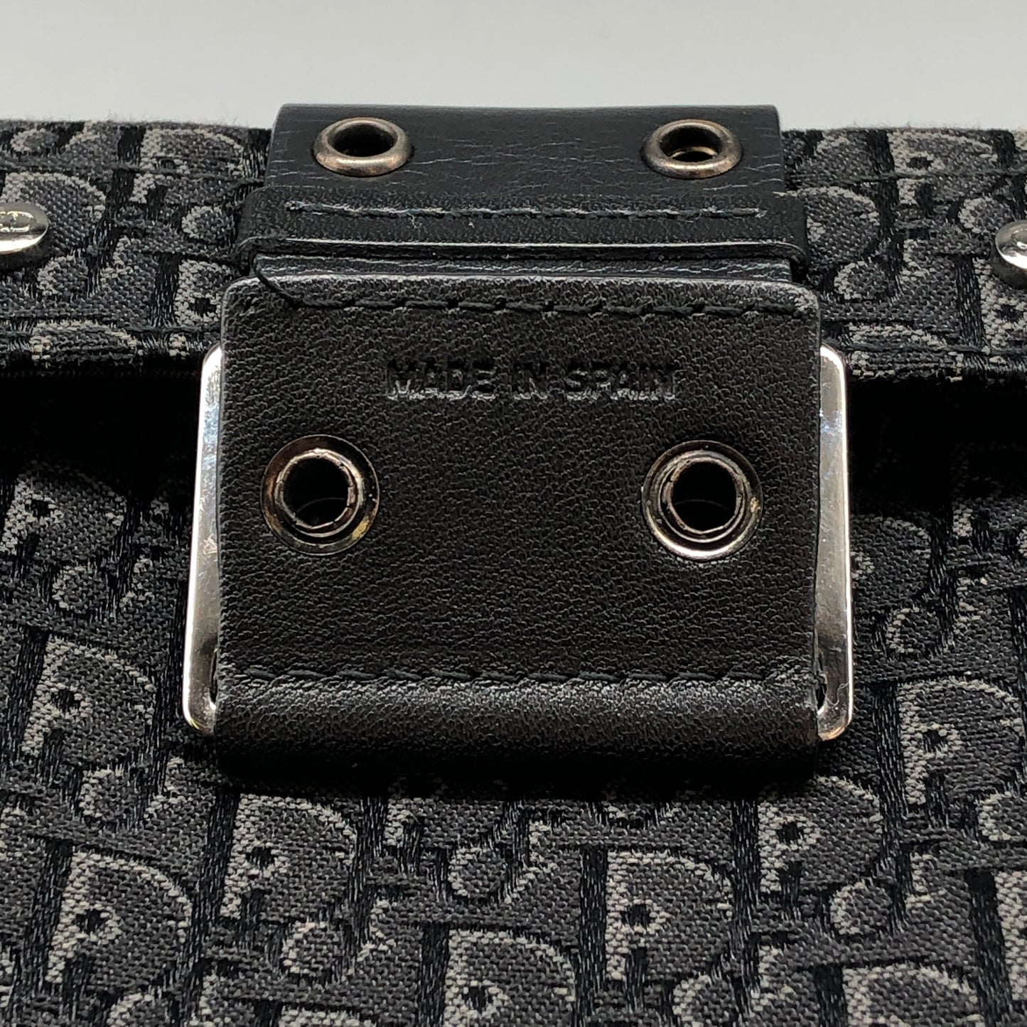 Christian Dior Black Oblique Canvas Box Bag