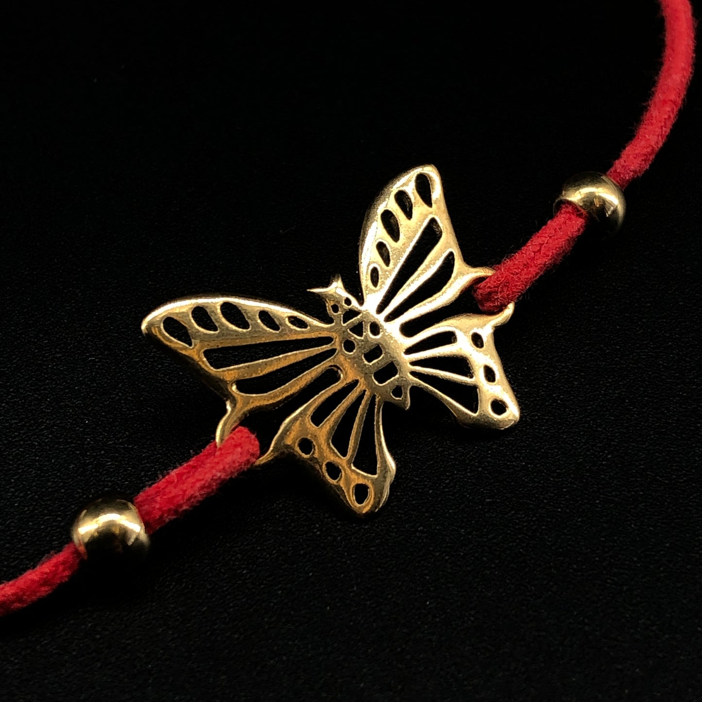 Christian Dior Butterfly Red Cord Bracelet