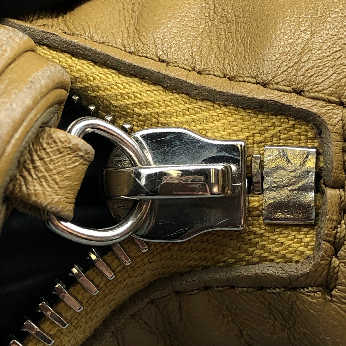 Lemaire Croissant Leather Shoulder Bag  Mustard Yellow