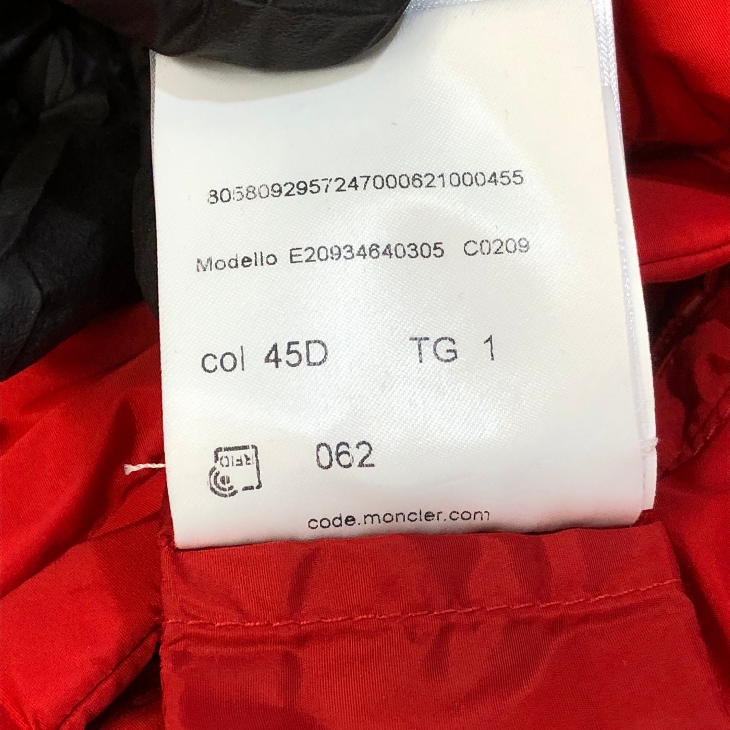Moncler Floral Print Red Trim Hooded Down Jacket Size 1