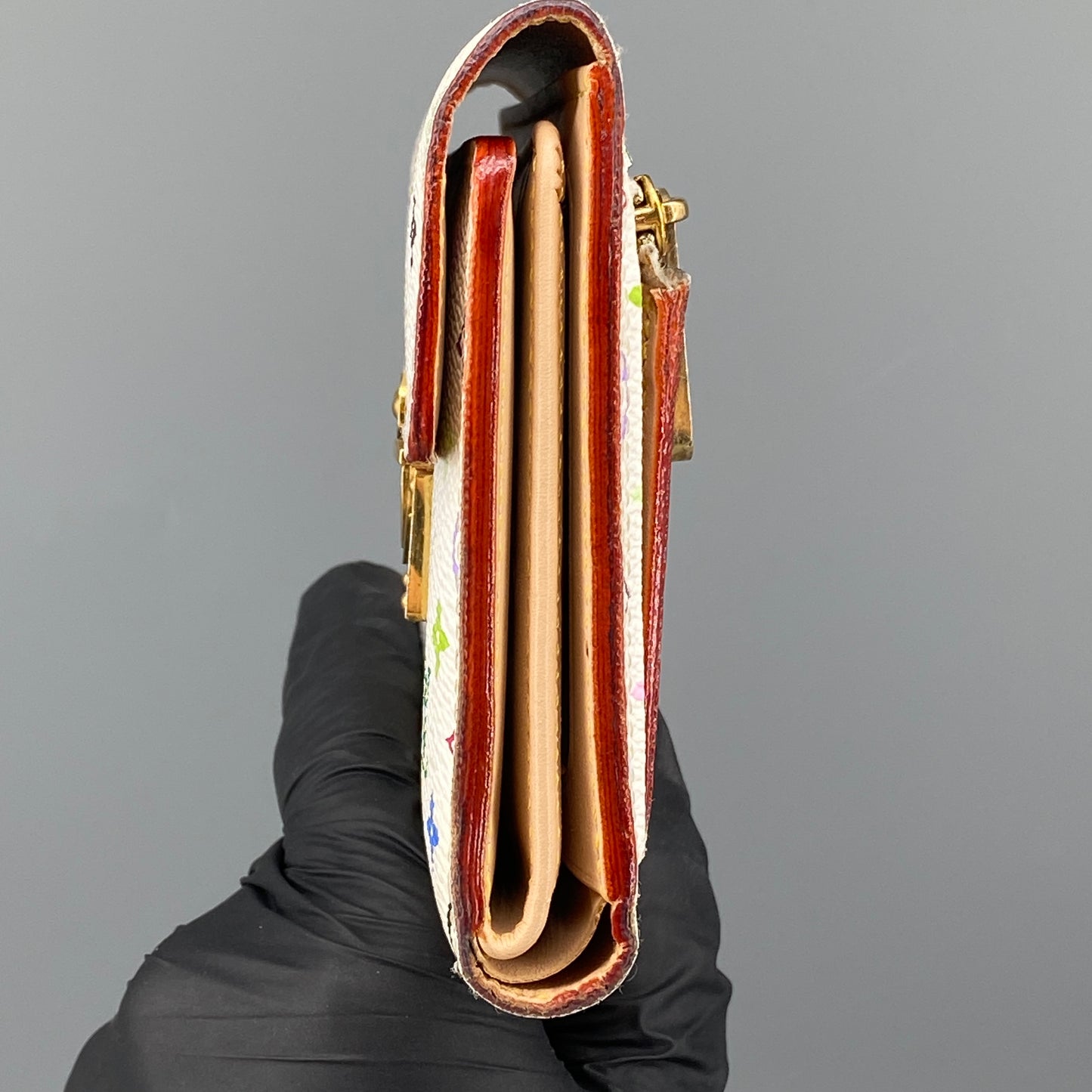 Louis Vuitton White Multicolor Monogram Wallet