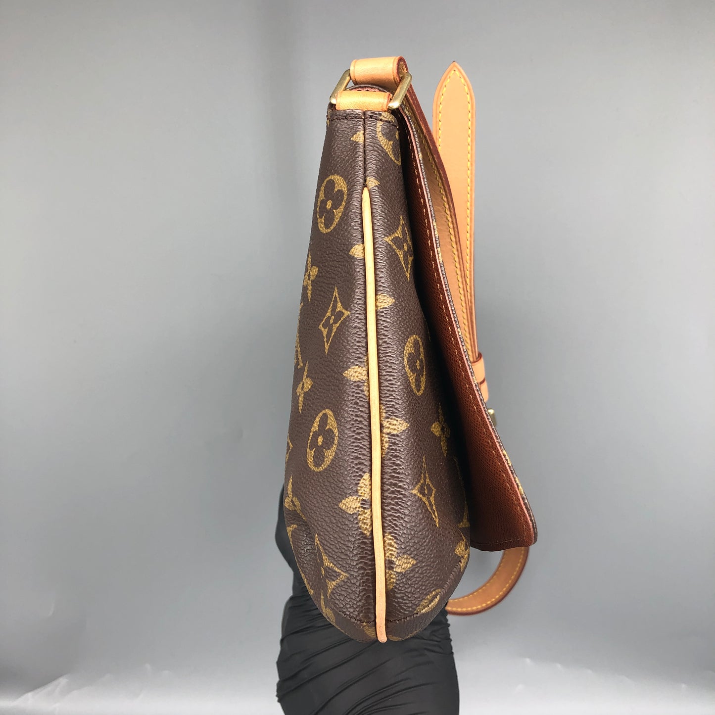 Louis Vuitton Monogram Musette Tango Crossbody Bag Brown