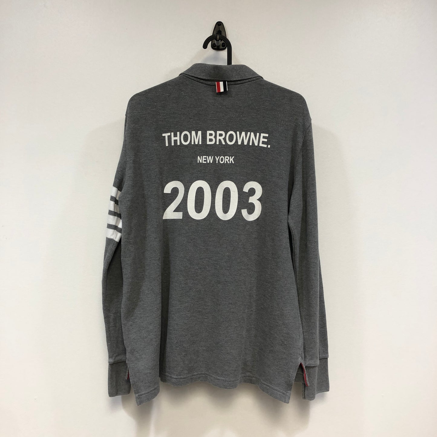 Thom Browne 4-Bar 2003 Long Sleeve Polo Shirt Size 44 Grey