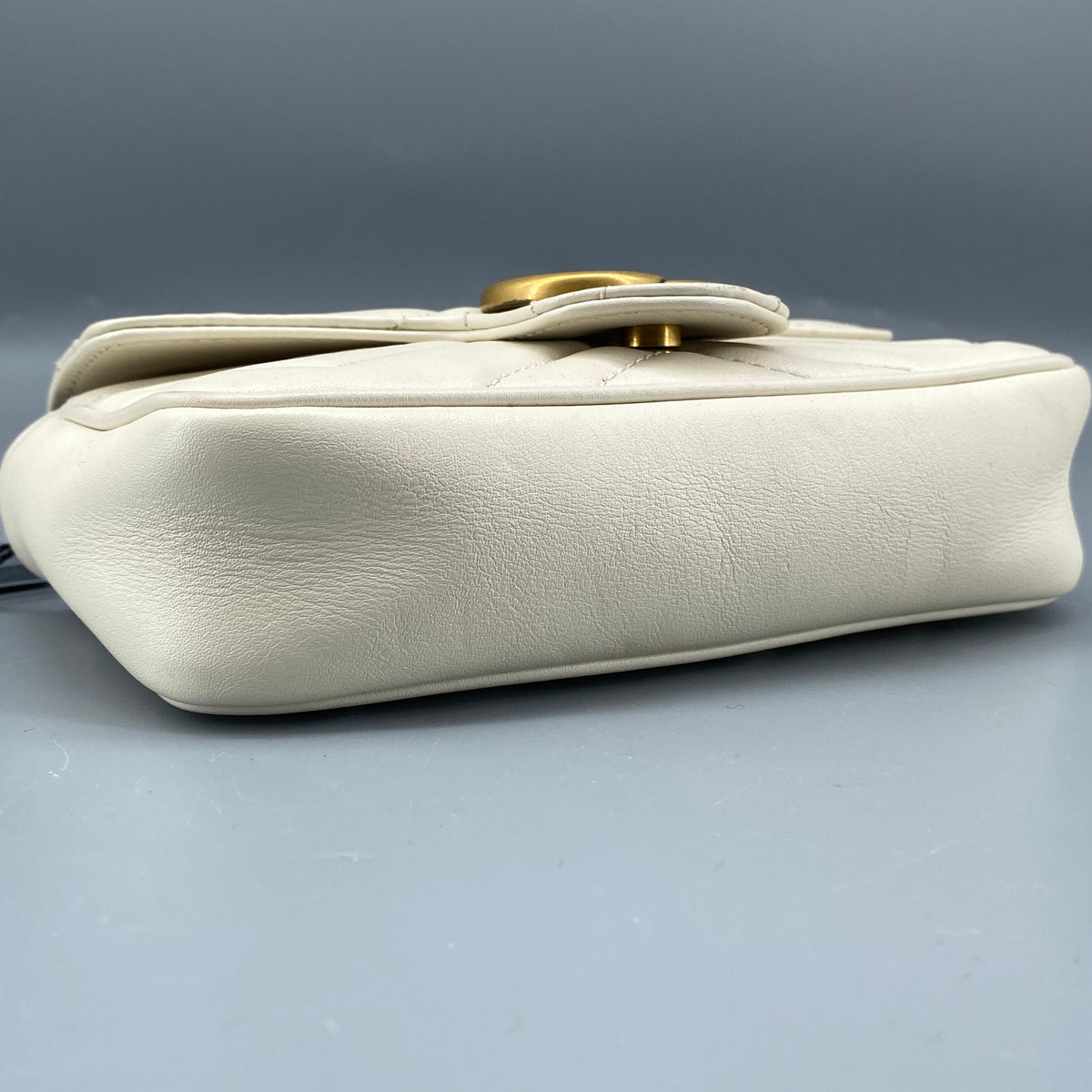 Gucci GG Marmont Super Mini Bag Cream Leather Crossbody Bag