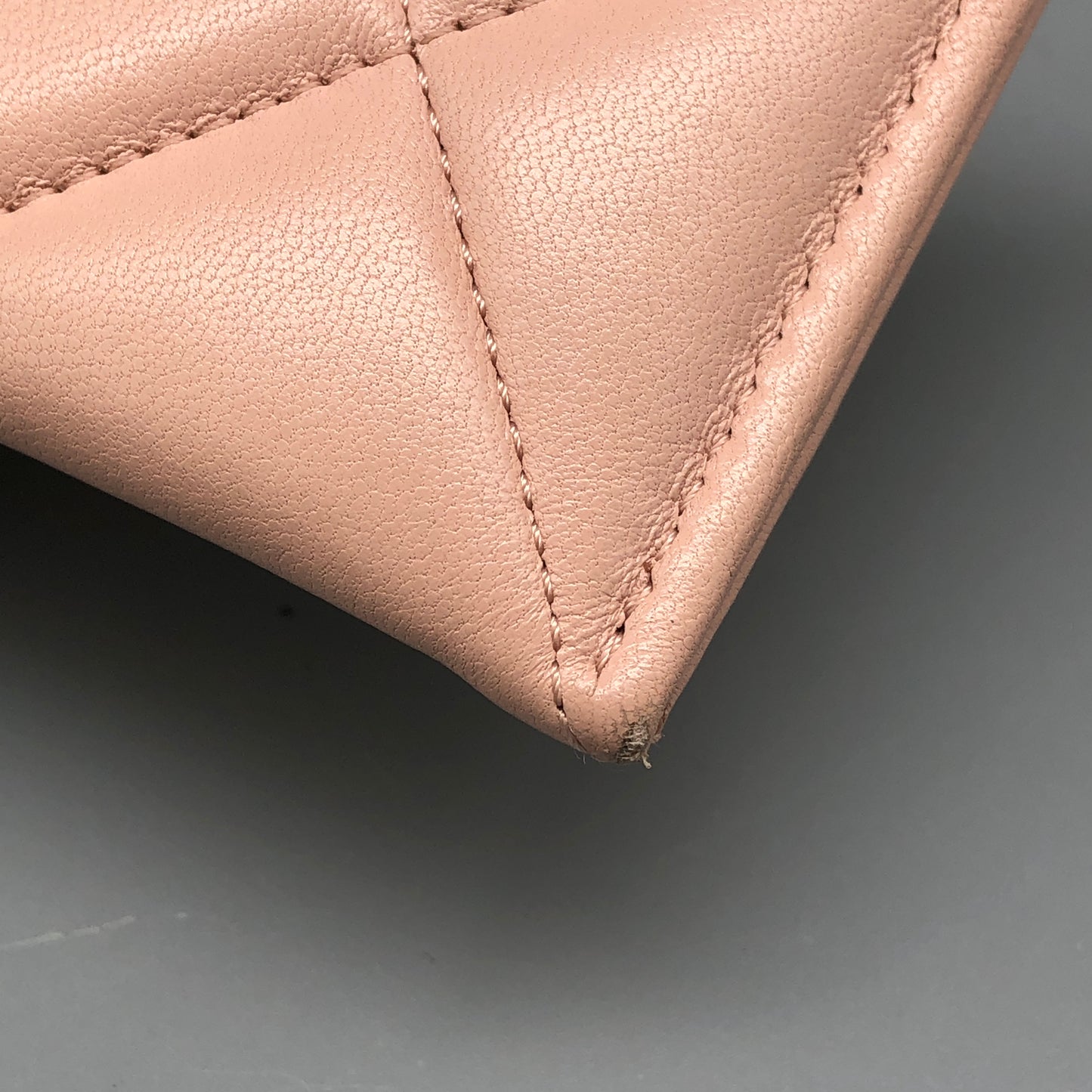 Chanel Blush Pink Quilted Card Holder