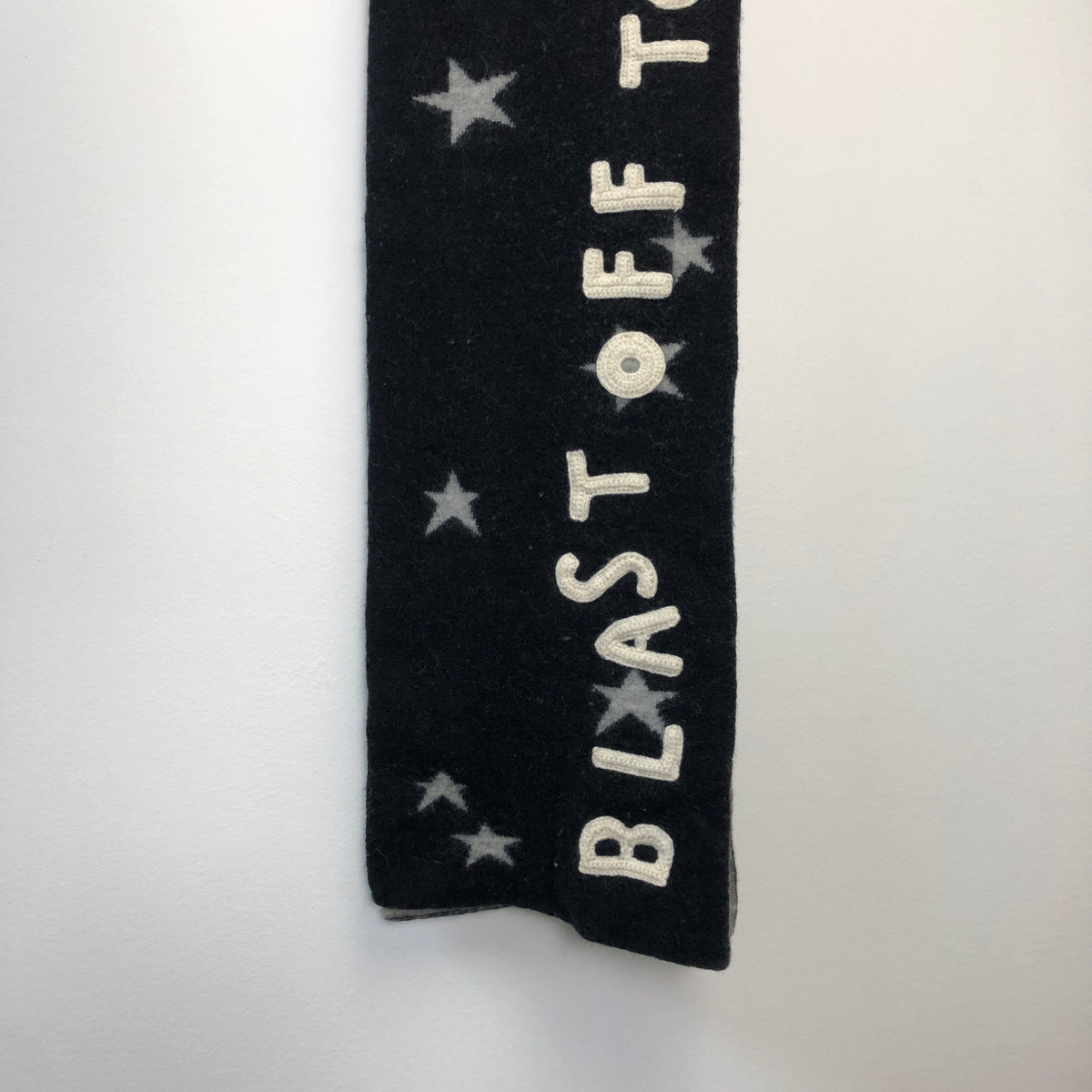 Burberry Black Children Star Print Wool Scarf 156*21cm