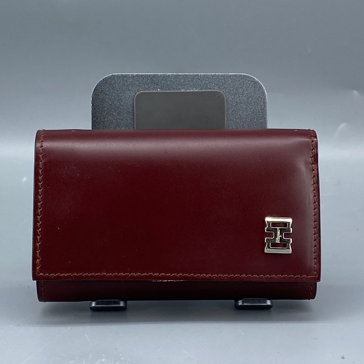 Ferragamo Reddish-Brown Leather Key Case