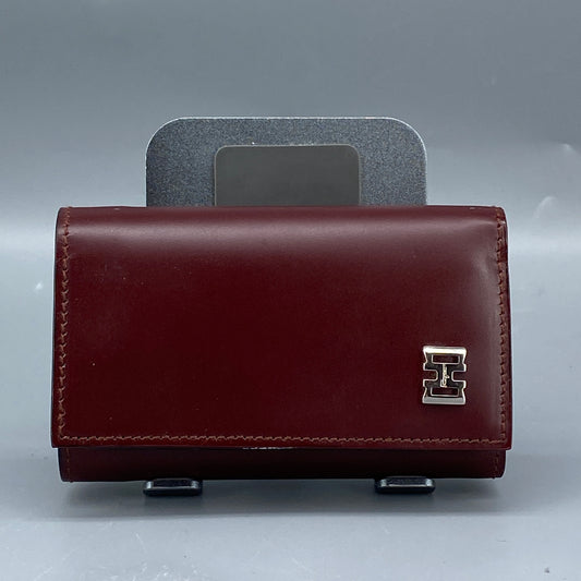 Ferragamo Reddish-Brown Leather Key Case