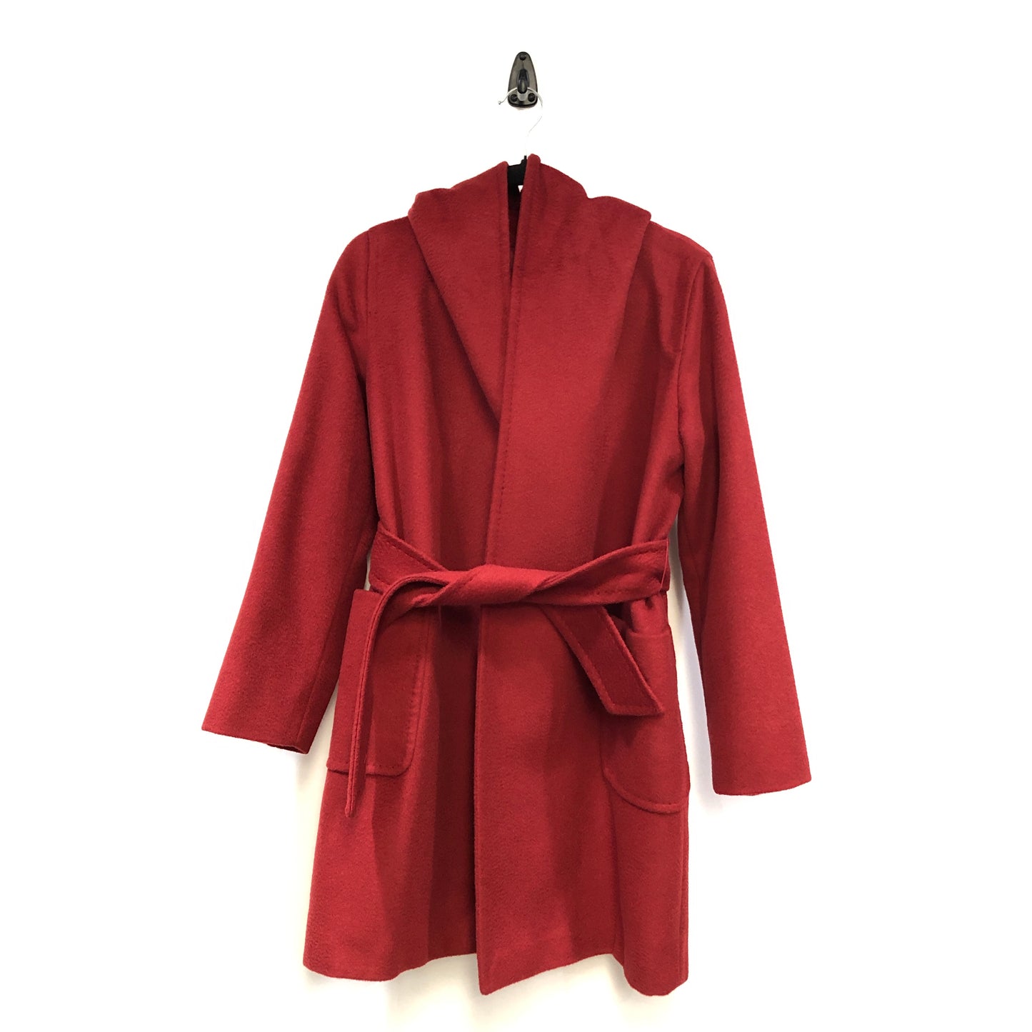 Max Mara Red Belted Wrap Style Coat Size 6