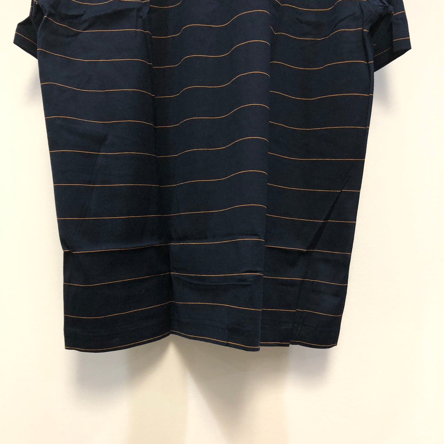 Giovanni Valentino Navy Blue Thin Stripe Short Sleeve Polo Shirt XXL
