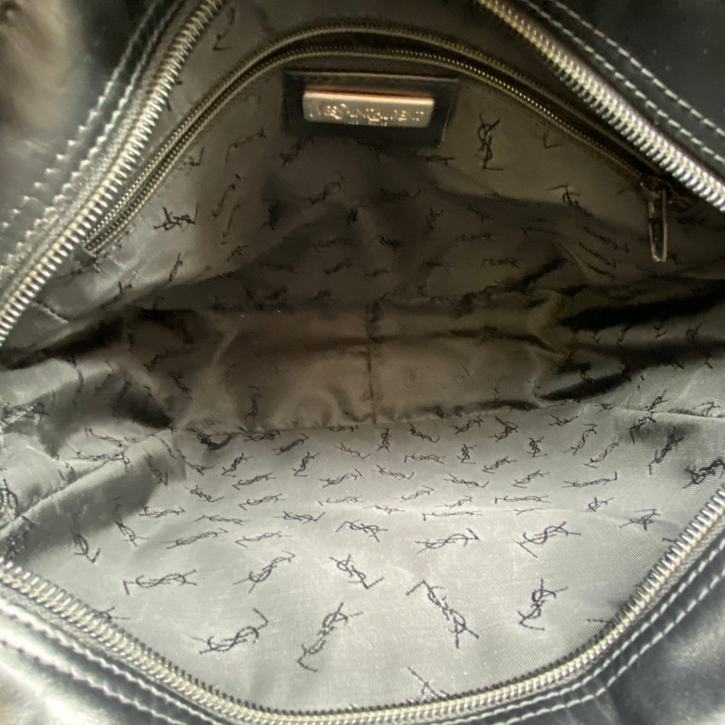 Yves Saint Laurent Black Smooth Leather Square Flap Shoulder Camera Bag