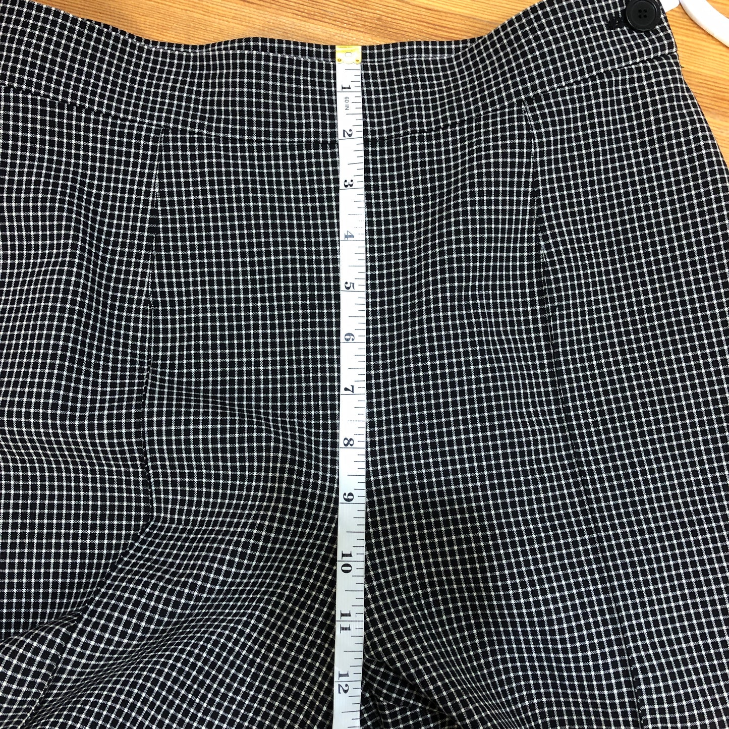 Balenciaga Checkered Tailored Trousers Size 38 White/Black