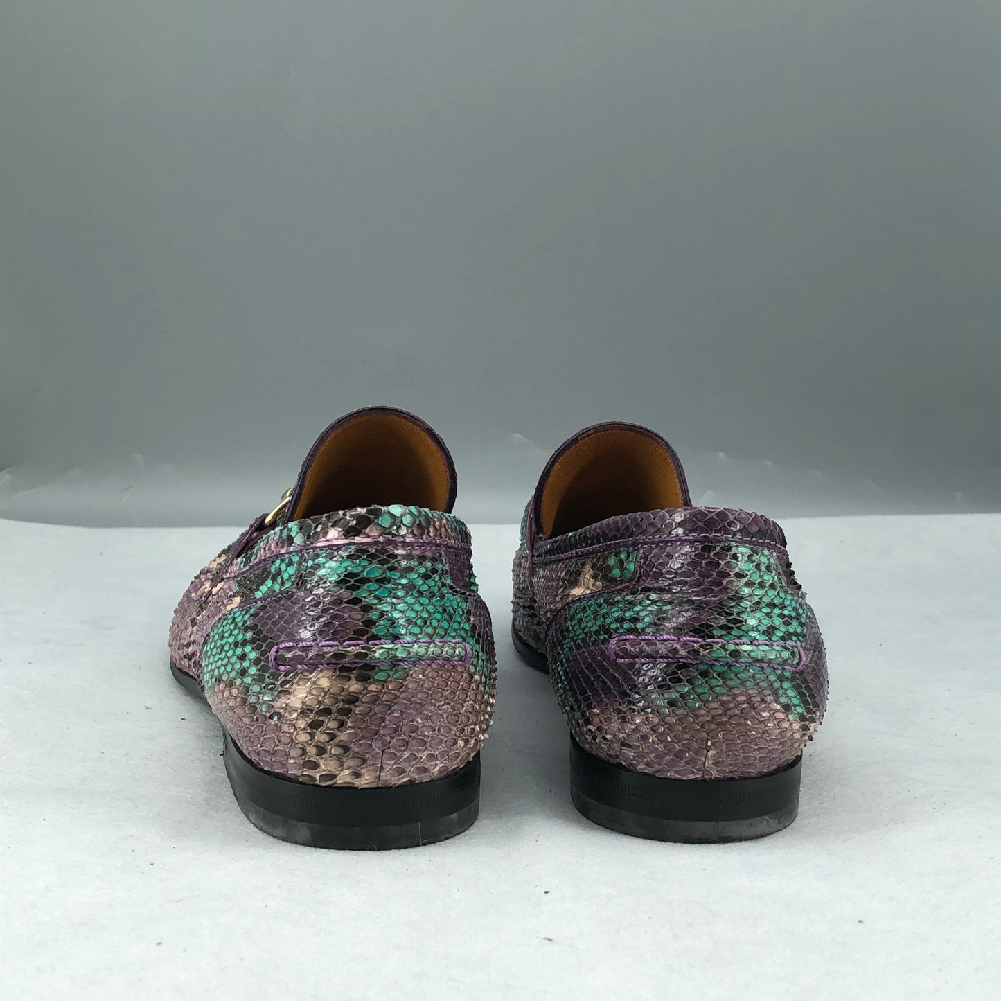 Gucci Python Horsebit Loafers Multicolor Women’s Size 38.5