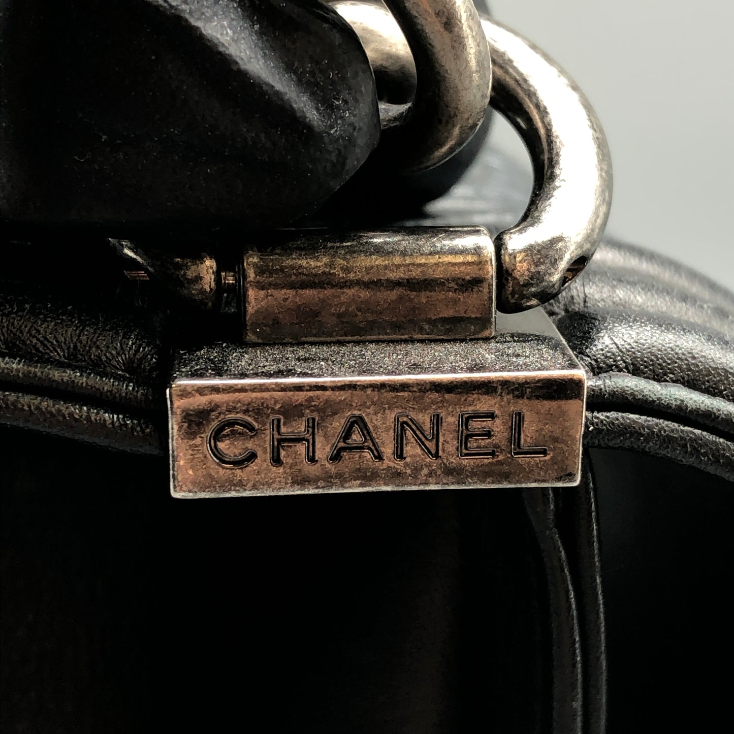 Chanel Boy Medium Embroidered Calfskin Shoulder Bag Black