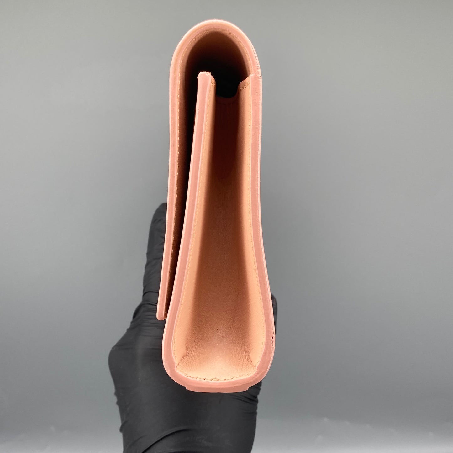 Saint Laurent Nude Smooth Leather YSL Logo Clutch Bag