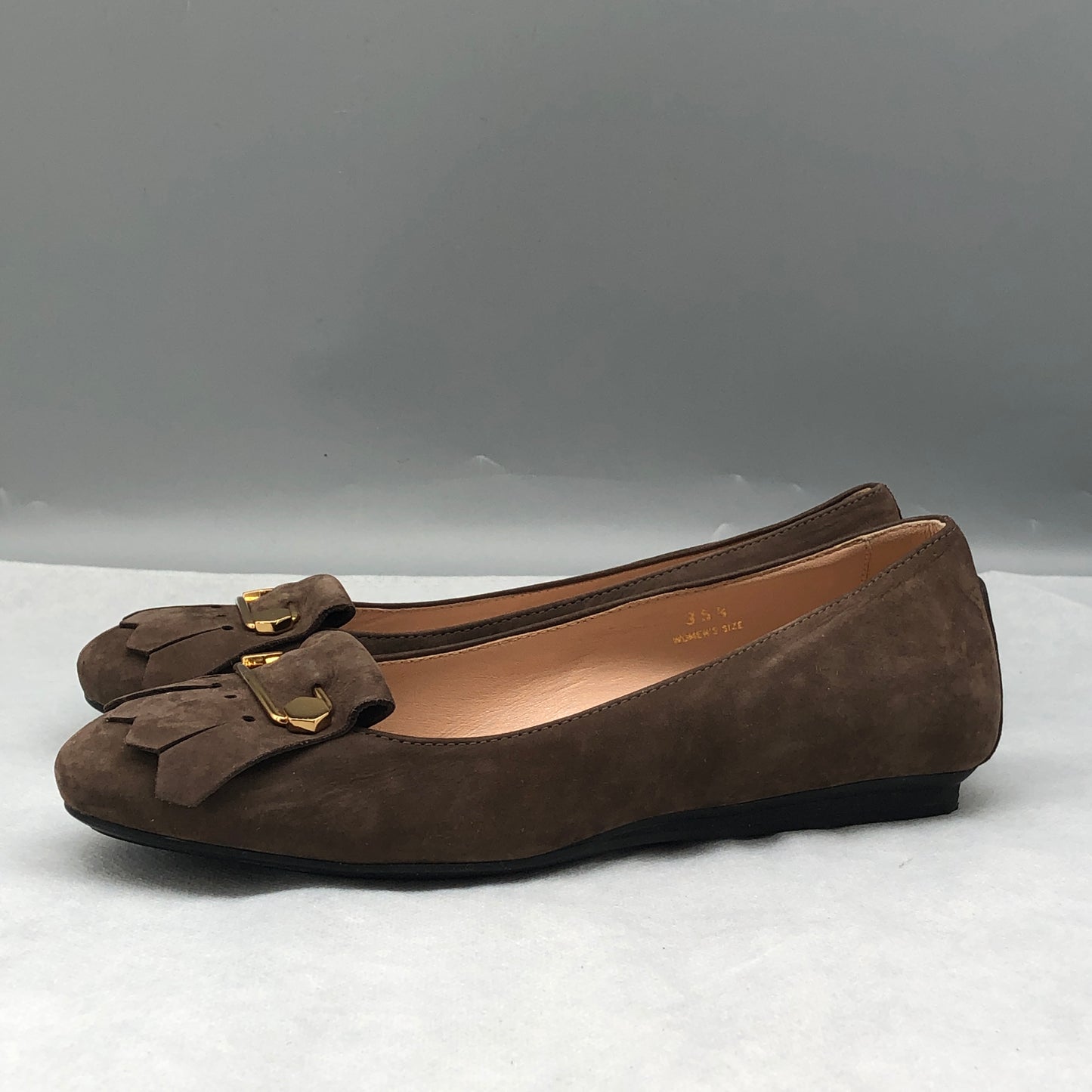 Tod’s Women Suede Driving Loafers Dark Shoes Brown Size 35.5
