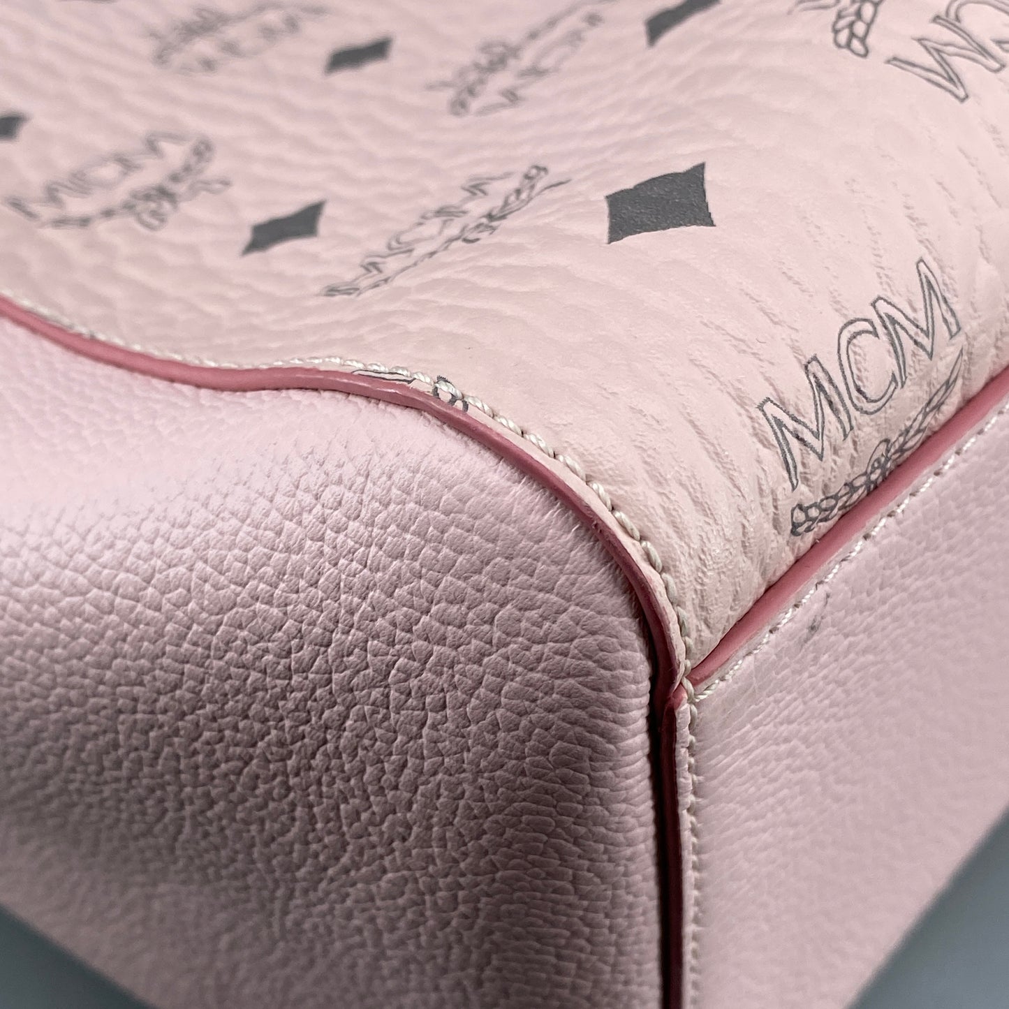 MCM Blush Pink Visetos Medium Tote Bag