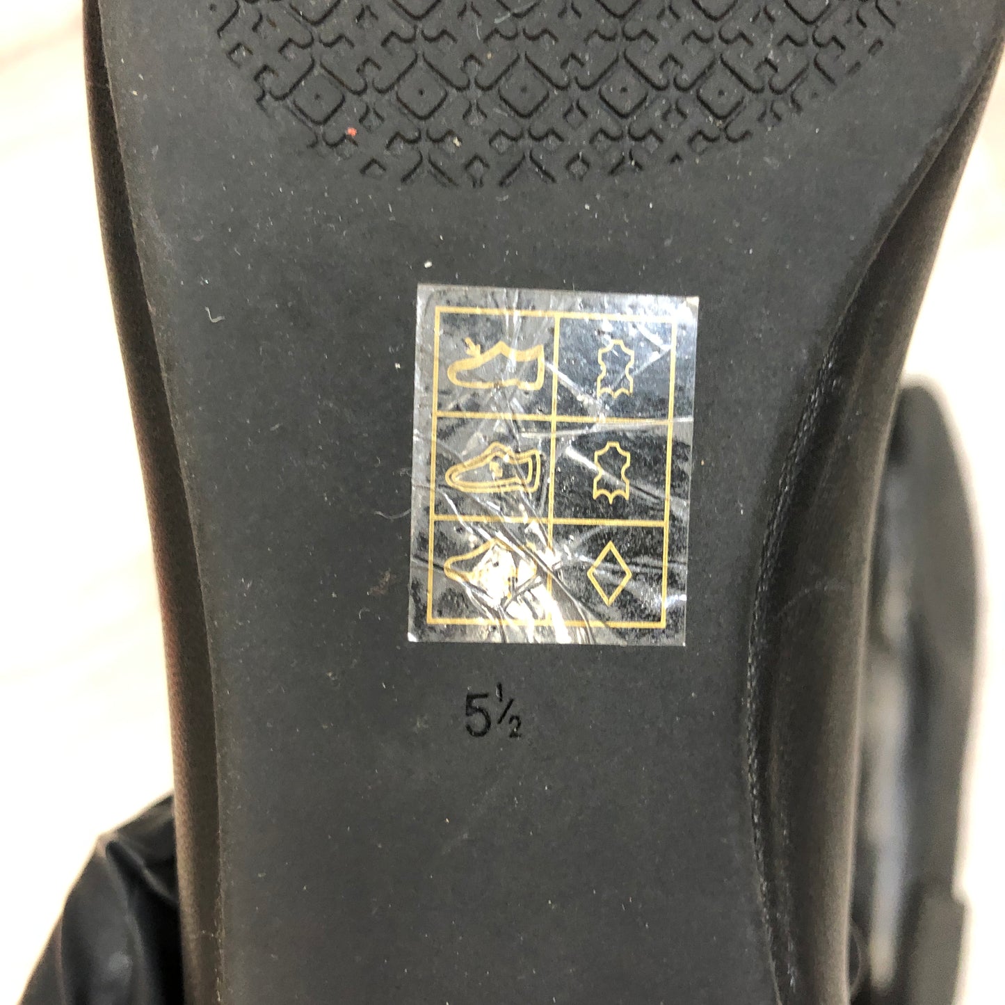 Tory Burch Leather Round Toe Ballet Flats Size 5.5 Black