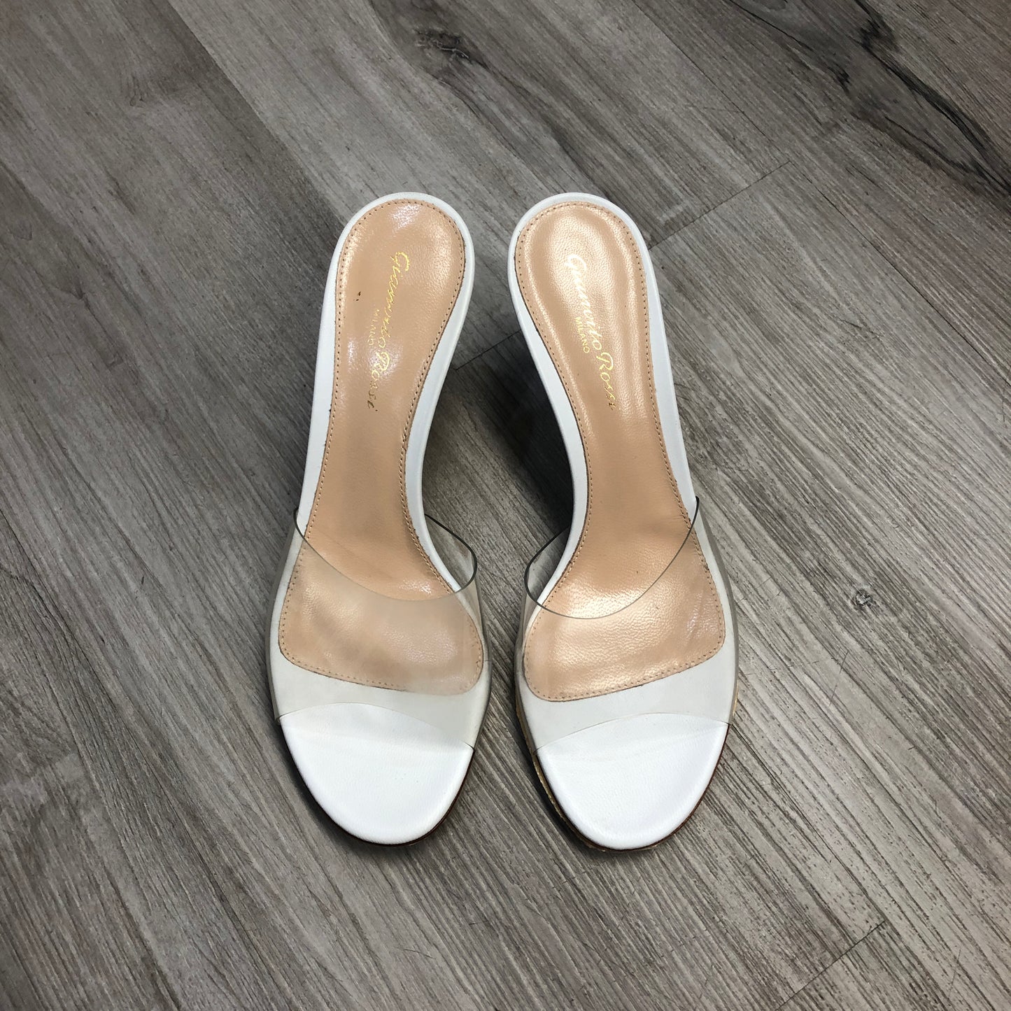 Gianvito Rossi Plexi  Clear/White Pumps 36.5