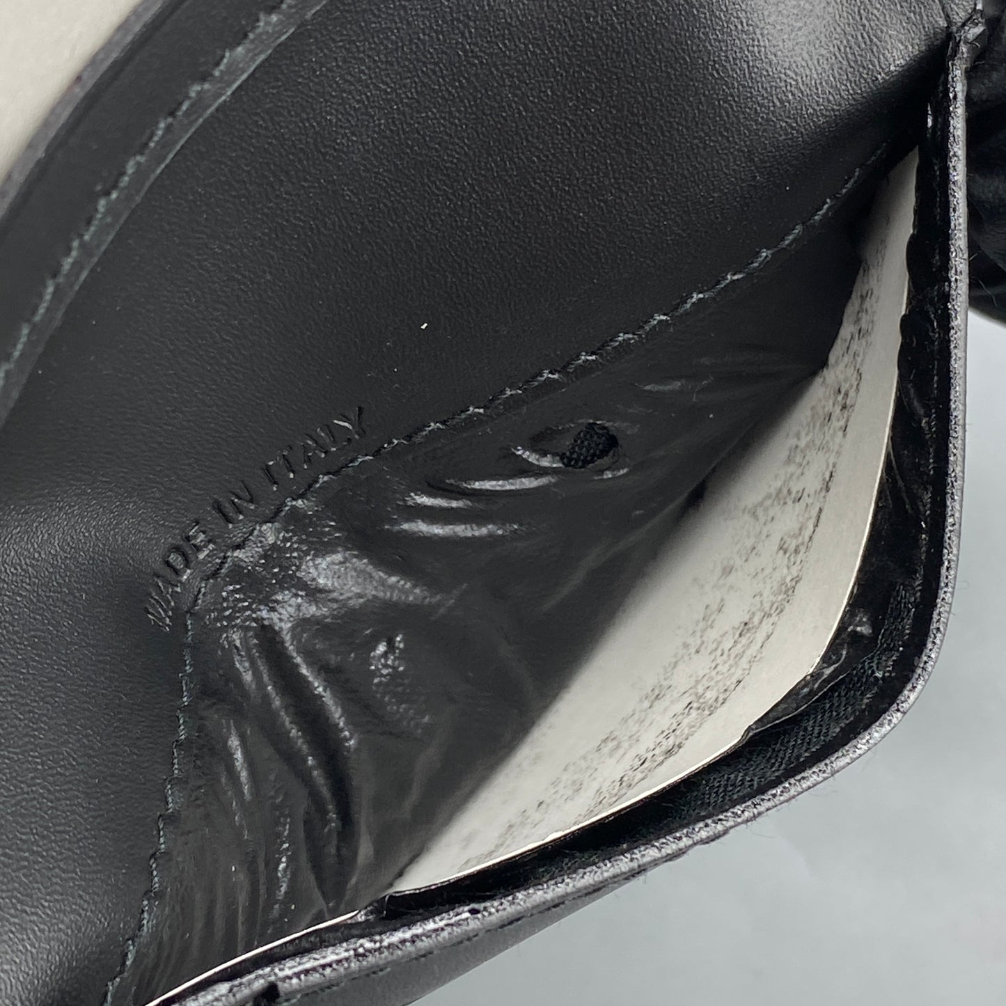 Ferragamo Black Embossed Gancini Bi-fold Card Wallet