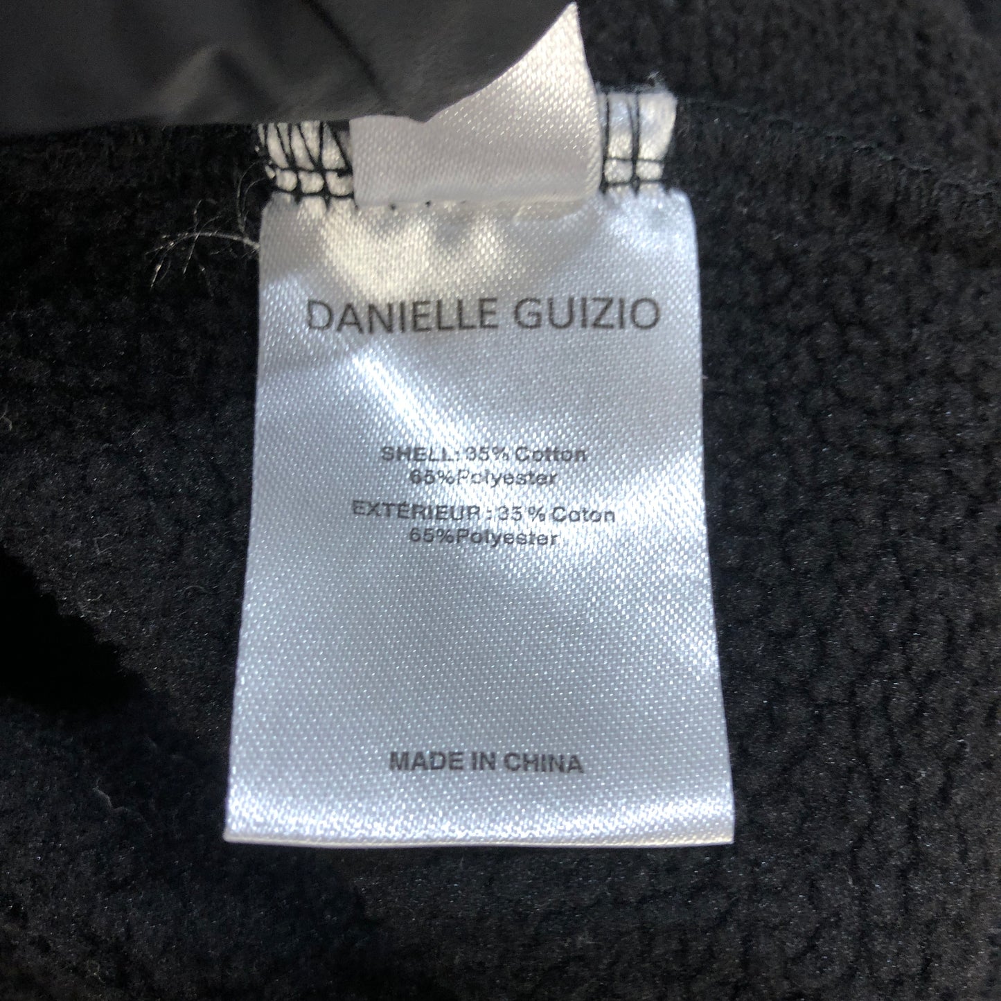 GUIZIO Black Zip-Up Logo Hoodie S