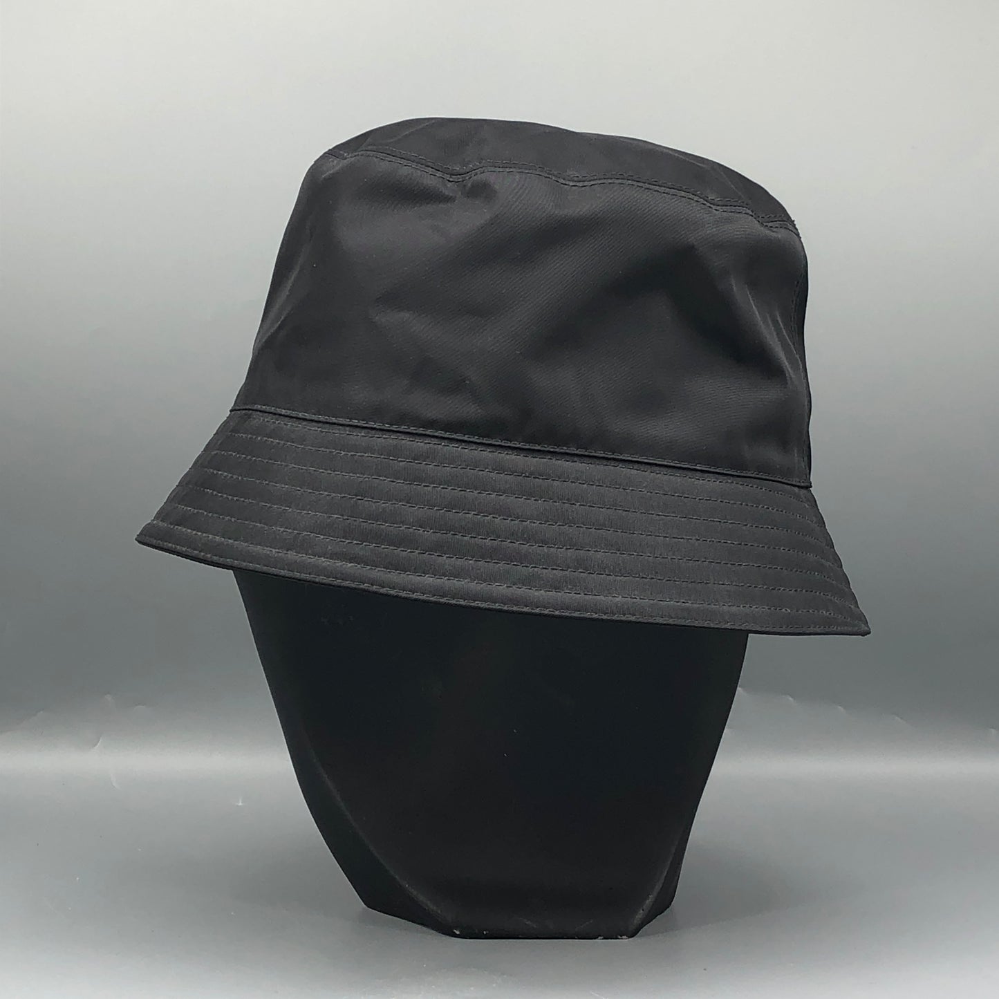 Prada Black Re-Nylon Triangle Logo Bucket Size XL