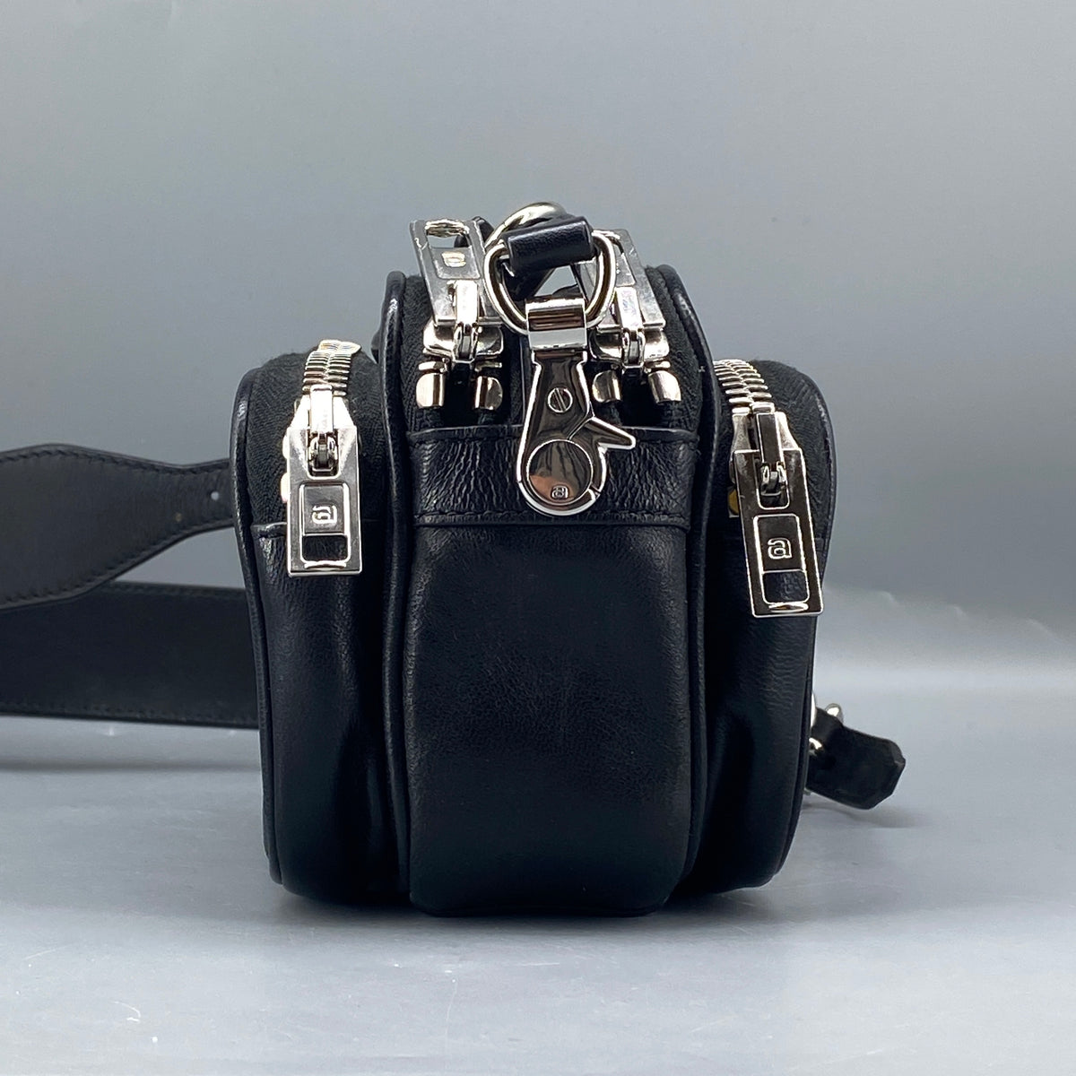 Alexander Wang Mini Camera Crossbody Bag Black Leather