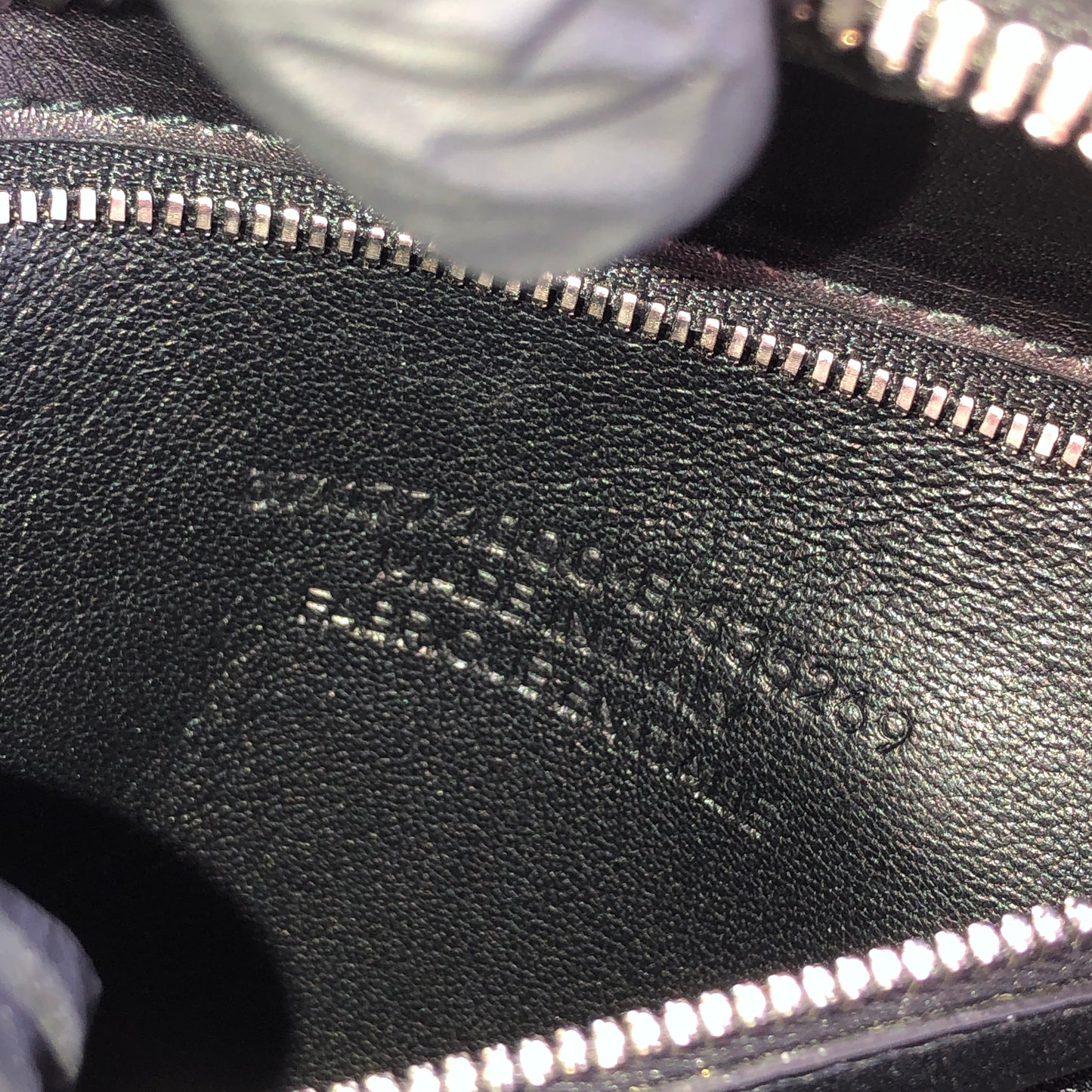 Balenciaga Black Cable Shopper tote Croc-Embossed Metal Top Handle