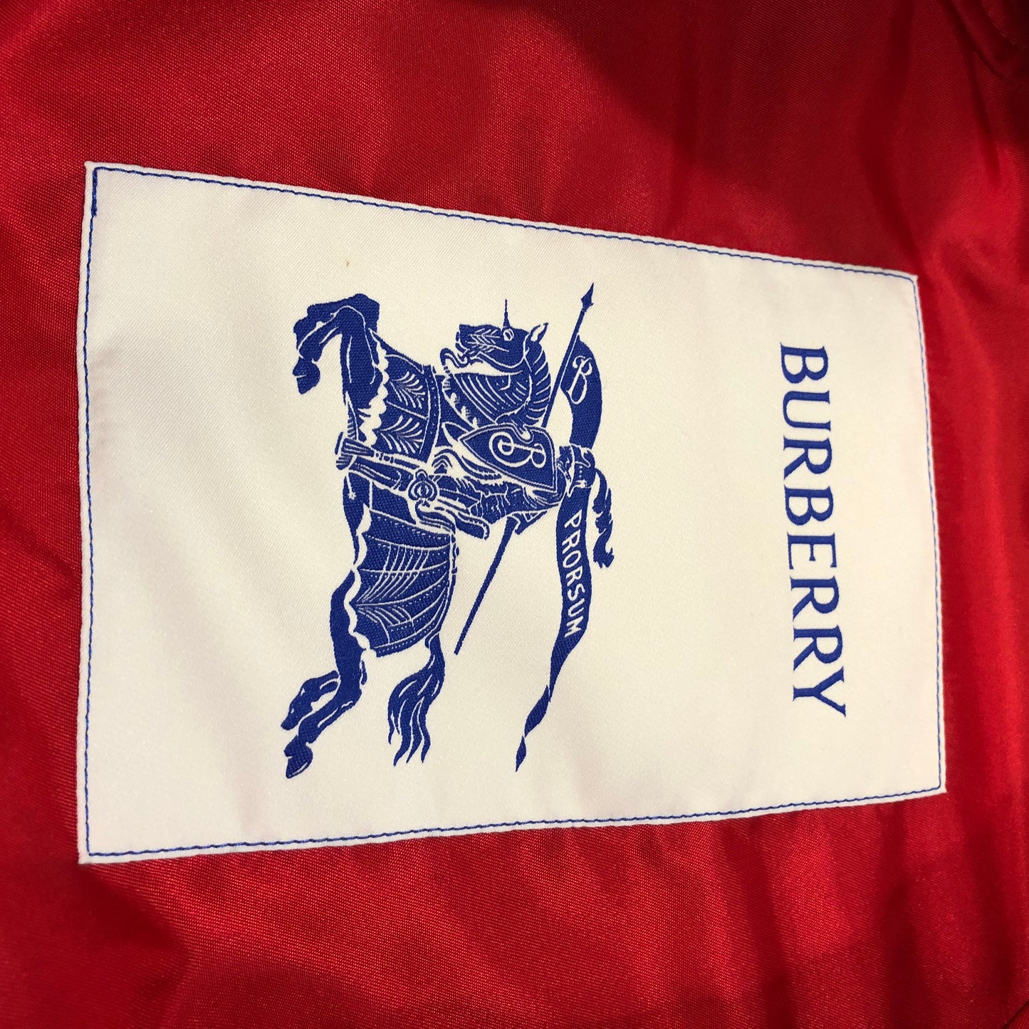 Burberry Navy & Hot Red Floral Fleece Full-Zip Stand Collar Jacket Size 2