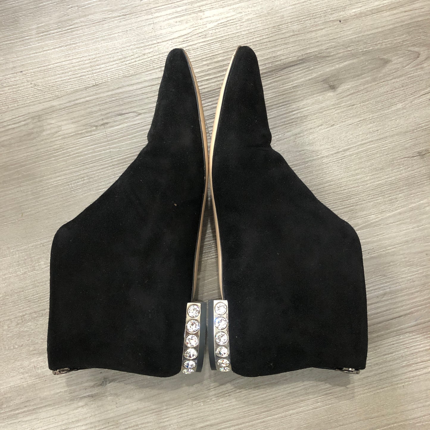 Miu Miu Women's Black Suede Studded Ankle Boots Size 36